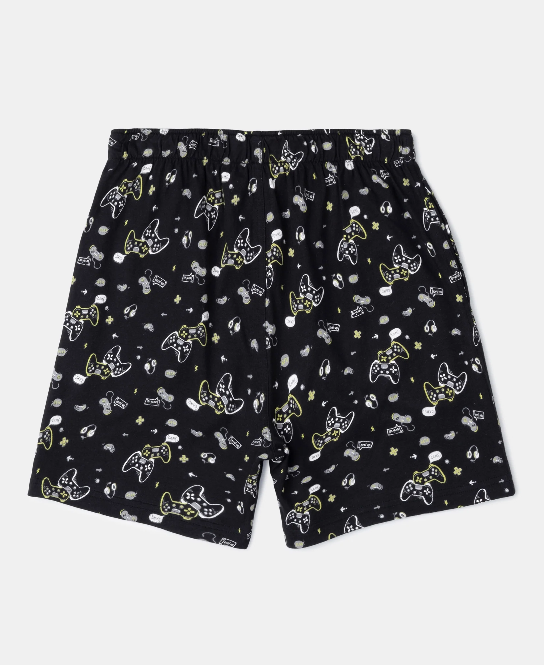 Super Combed Cotton Printed Boxer Shorts with Side Pockets - Black & Rich Royal Blue (Pack of 2) - Image 6