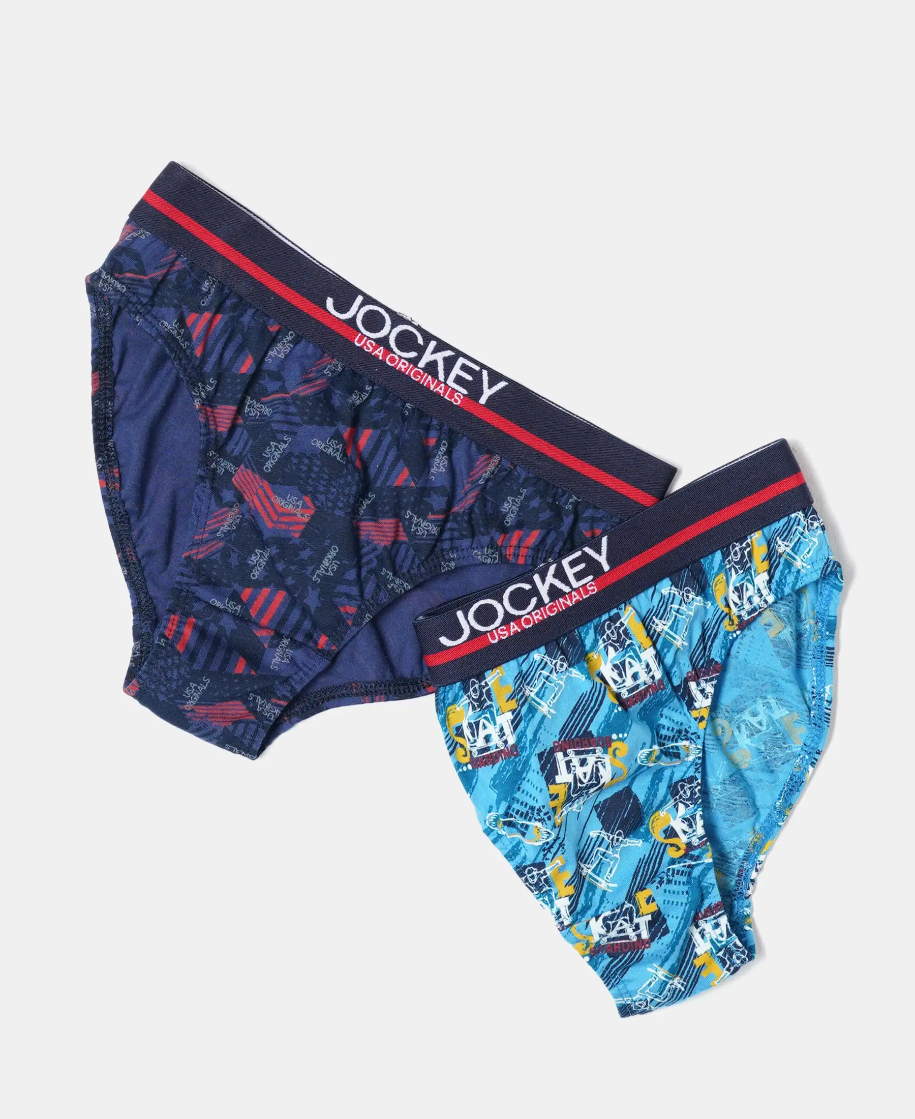 Super Combed Cotton Printed Brief with Ultrasoft Waistband - Assorted Prints (Pack of 2) - Image 2