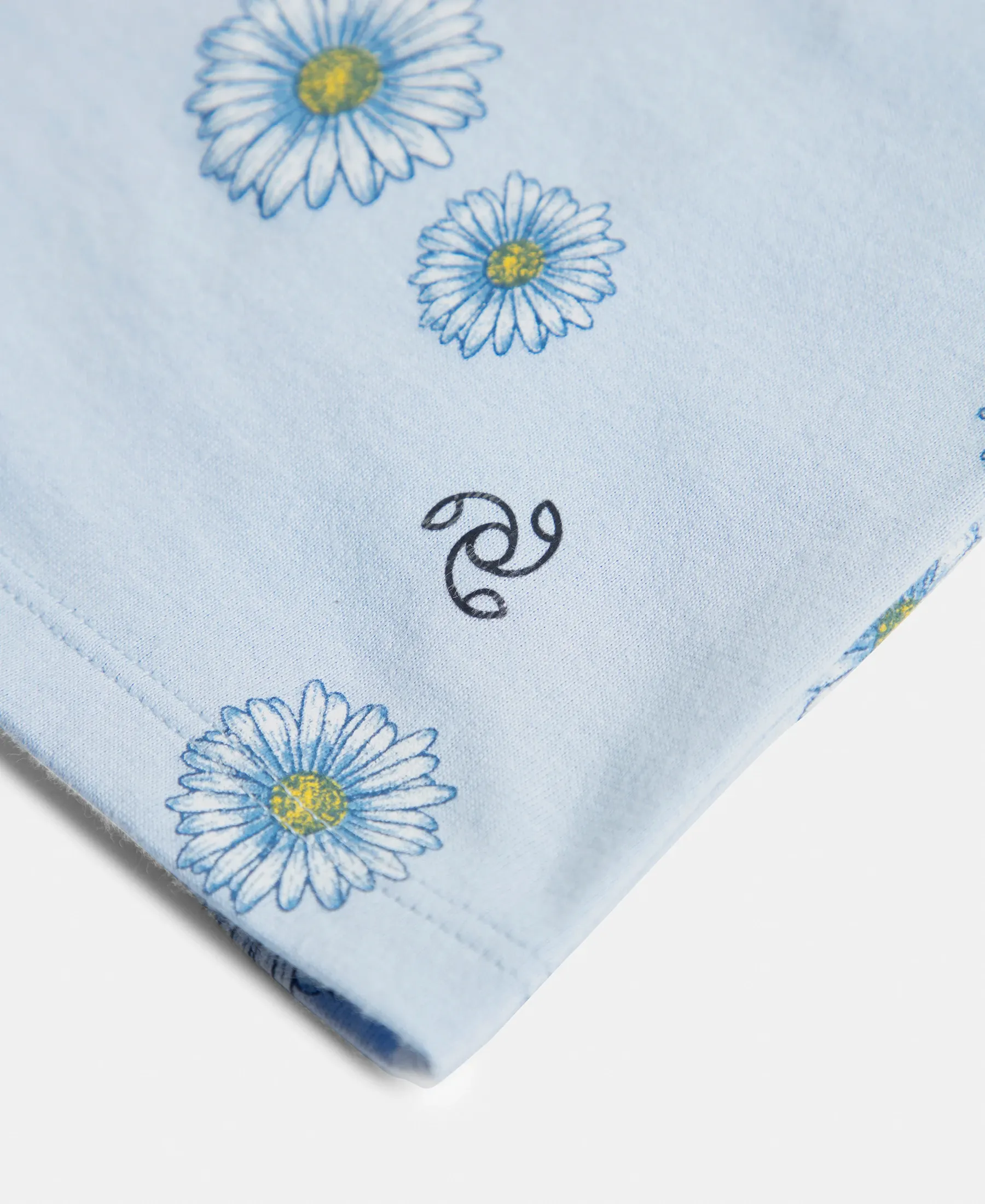 Super Combed Cotton Relaxed Fit Printed Half Sleeve T-Shirt - Chambray Blue - Image 10