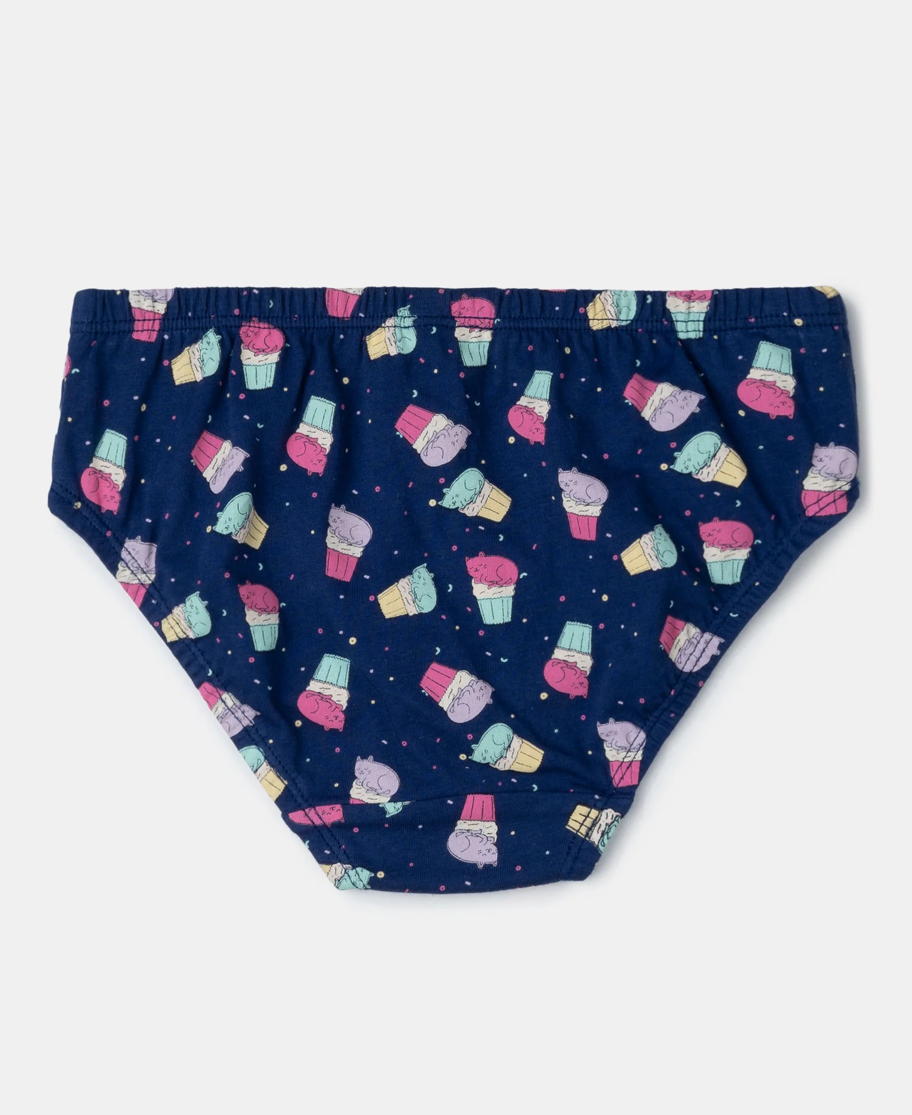 Super Combed Cotton Printed Panty with Ultrasoft Waistband - Fairy Tale, Blue Depths & Lavendula (Pack of 3) - Image 3