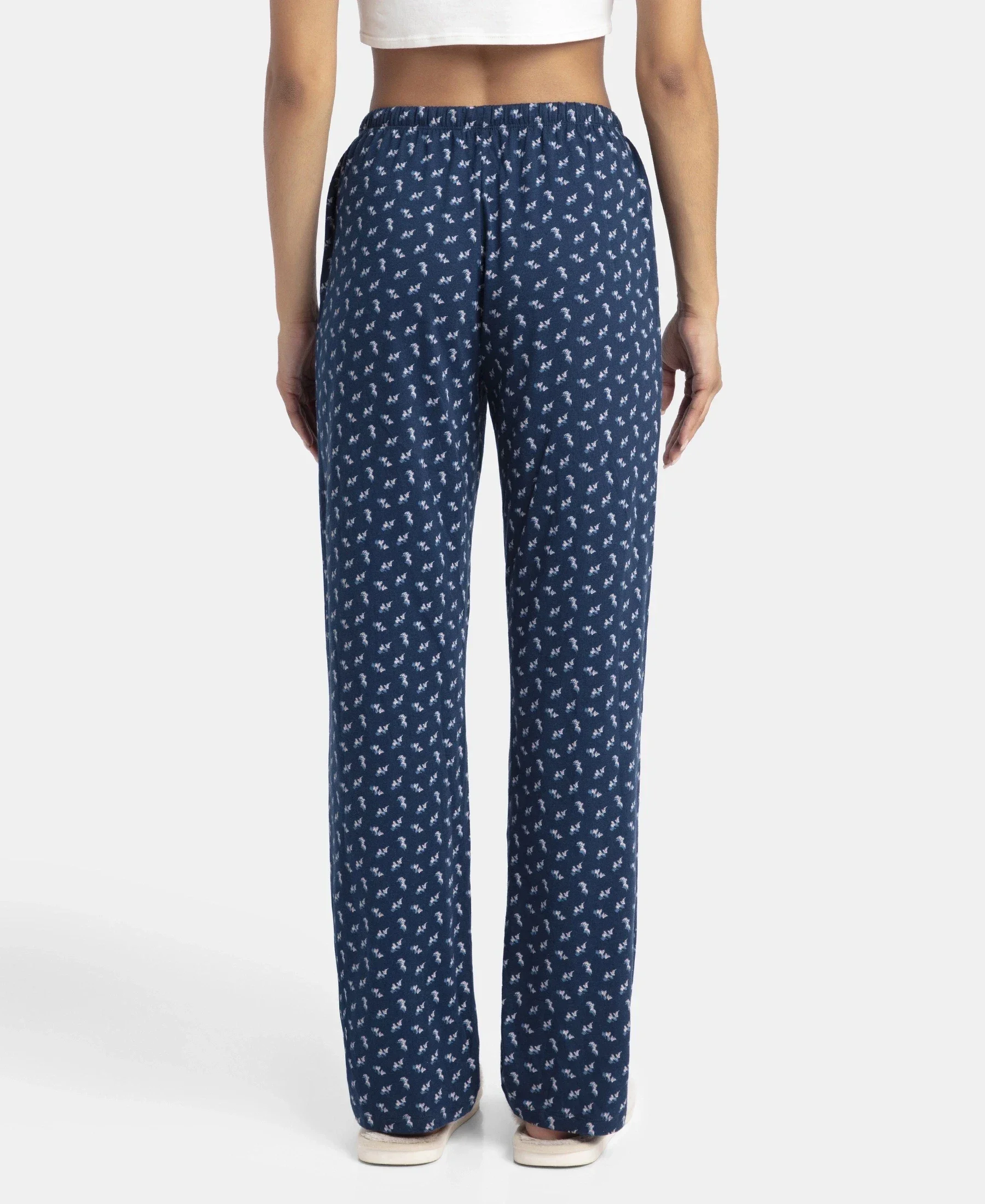 Super Combed Cotton Printed Pyjama with Side Pockets - Pageant Blue - Image 3