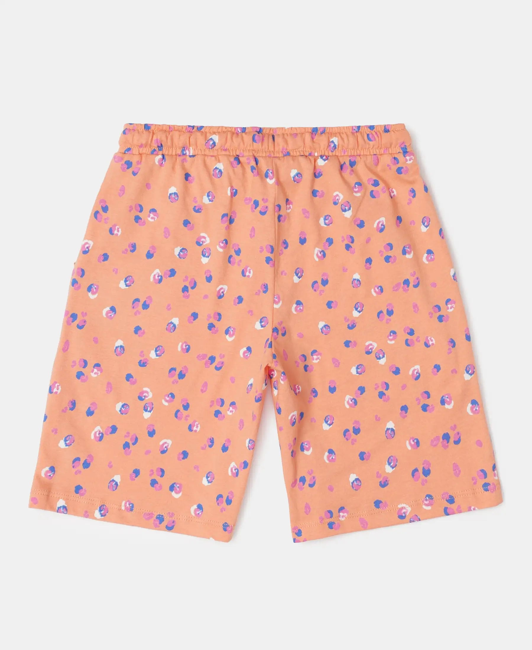 Girl's Super Combed Cotton Printed Shorts - Coral Reef Printed - Image 2