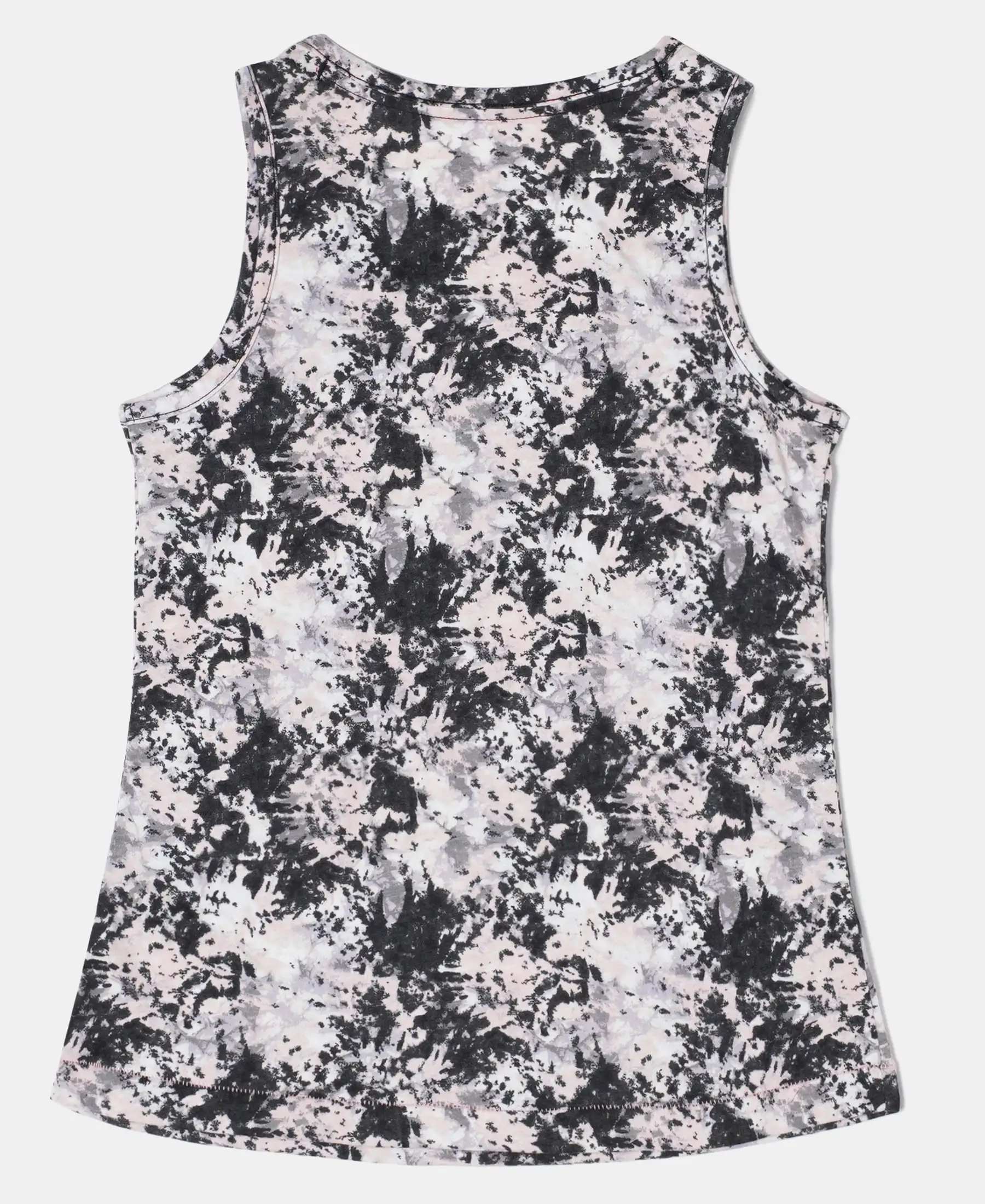 Girl's Super Combed Cotton Printed Tank Top - Black Printed - Image 2