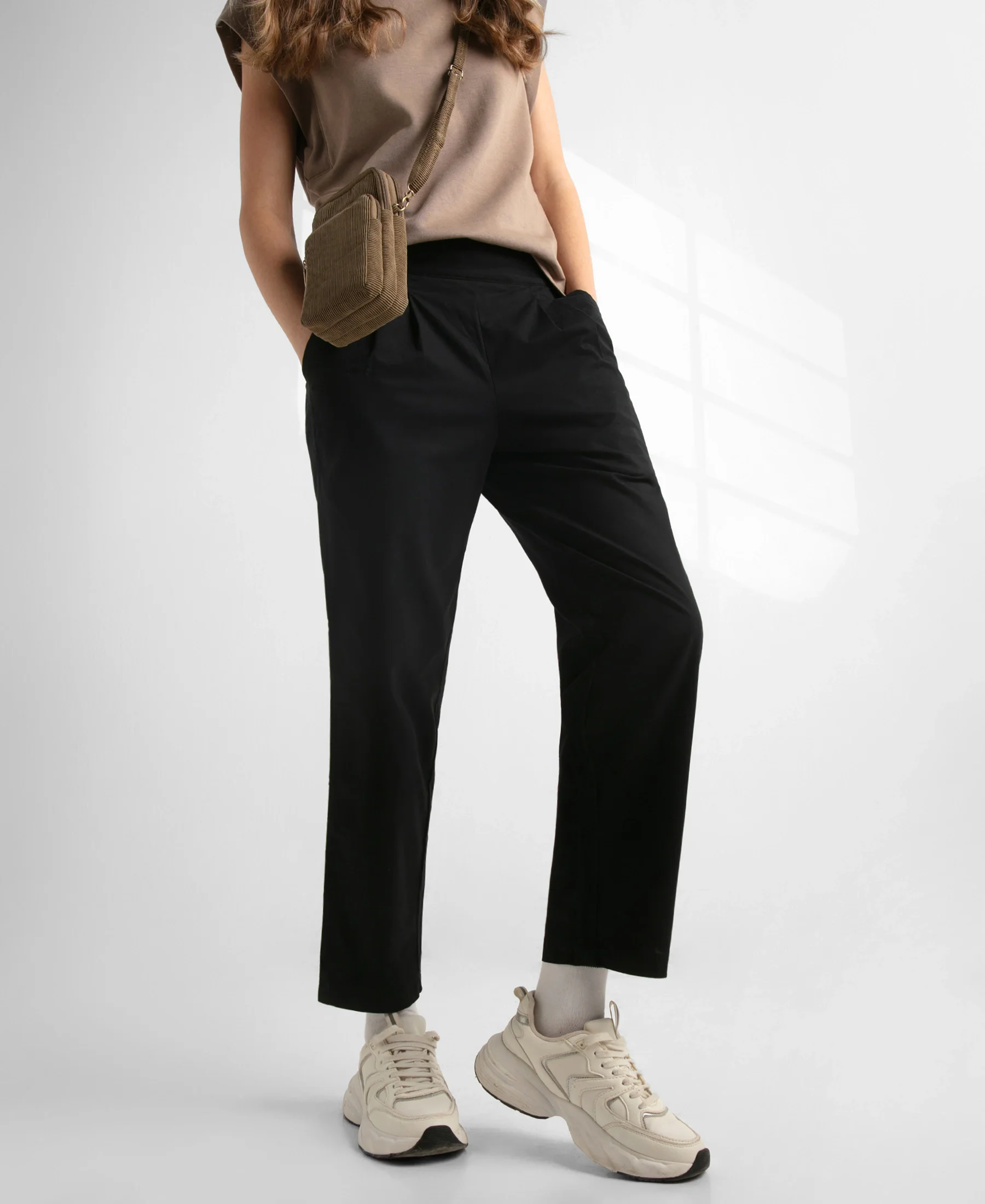 Super Combed Cotton Regular Fit Hybrid Pants - Black - Image 5