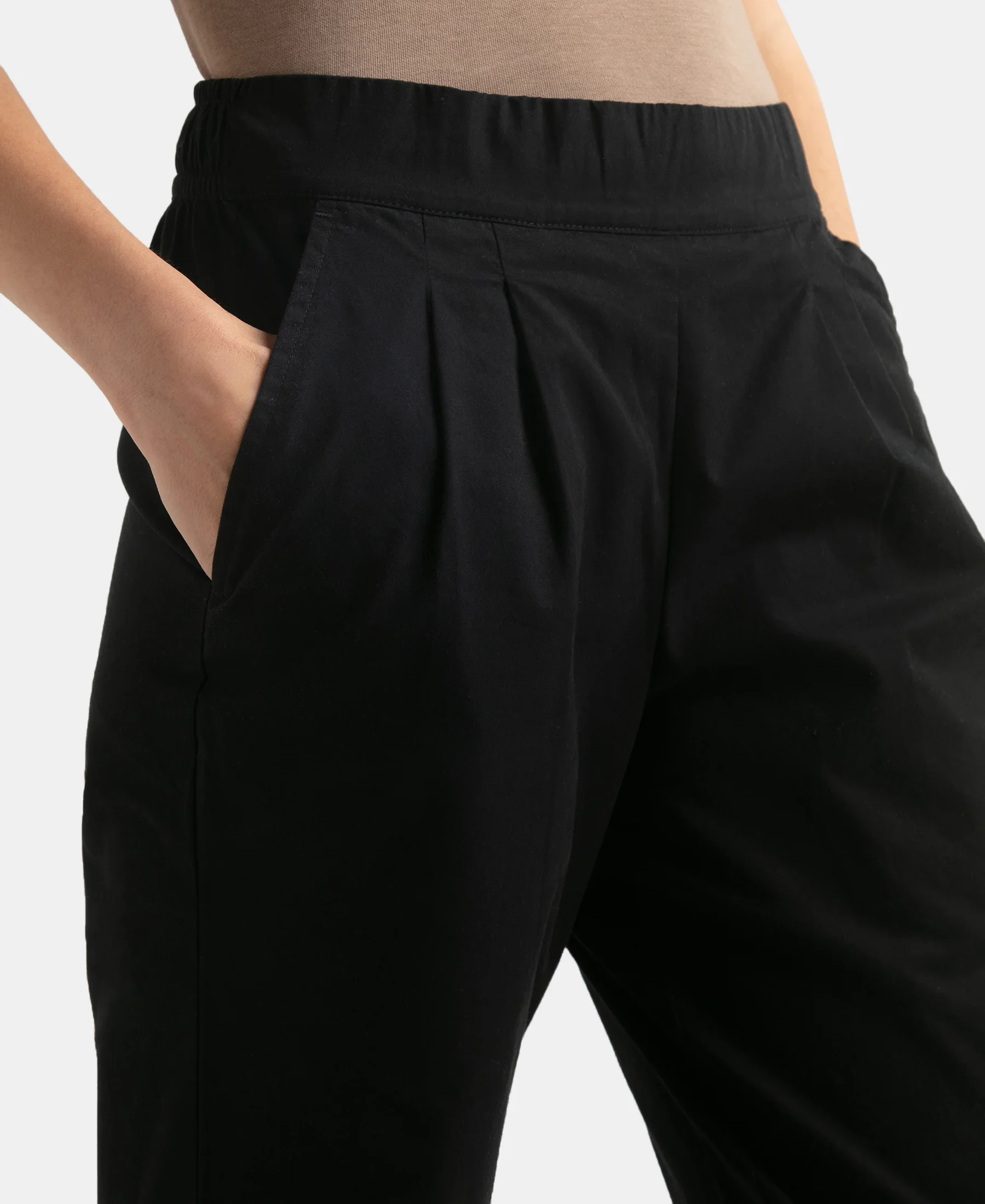 Super Combed Cotton Regular Fit Hybrid Pants - Black - Image 8