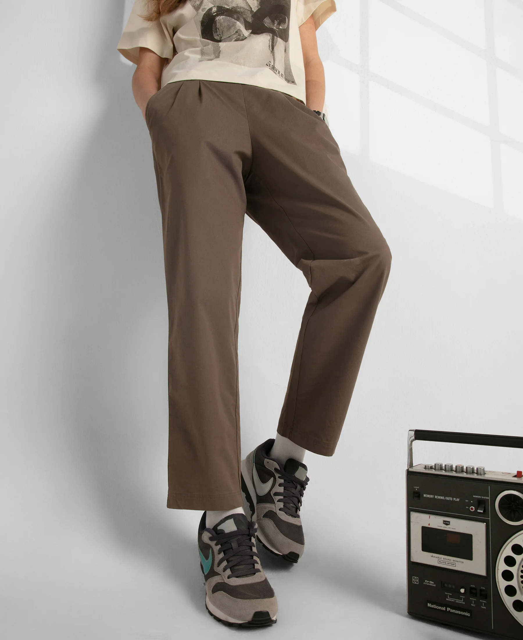 Super Combed Cotton Regular Fit Hybrid Pants - Dark Khaki - Image 5