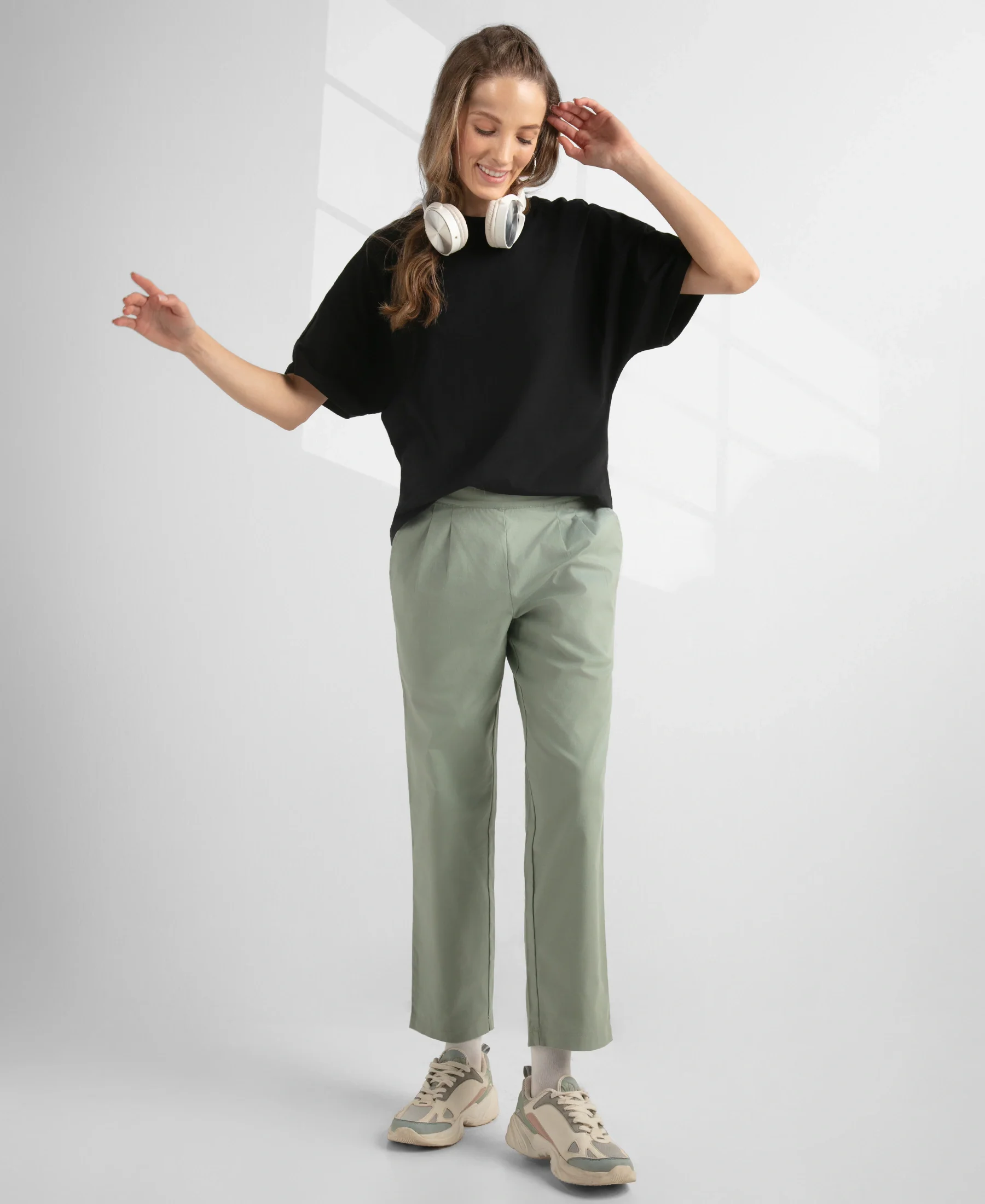 Super Combed Cotton Regular Fit Hybrid Pants - Iceberg Green - Image 6