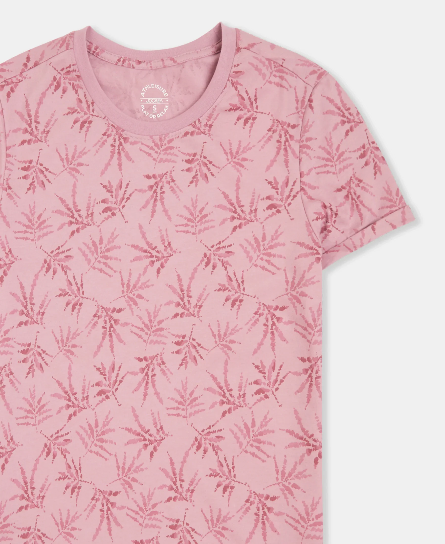 Super Combed Cotton Relaxed Fit Printed Half Sleeve T-Shirt - Lilas - Image 9