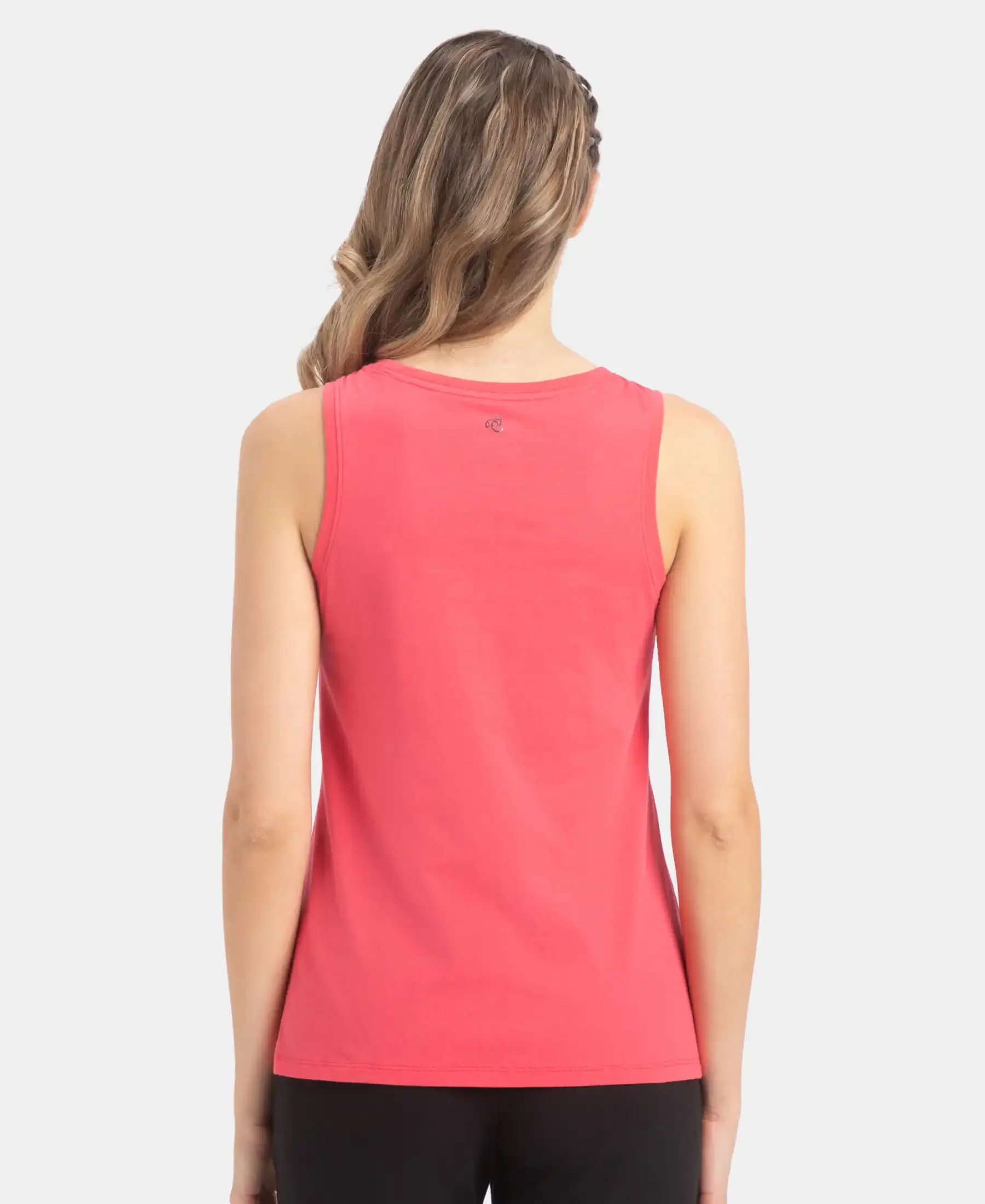 Super Combed Cotton Relaxed Fit Printed Racerback Styled Tank Top - Rogue Red - Image 3
