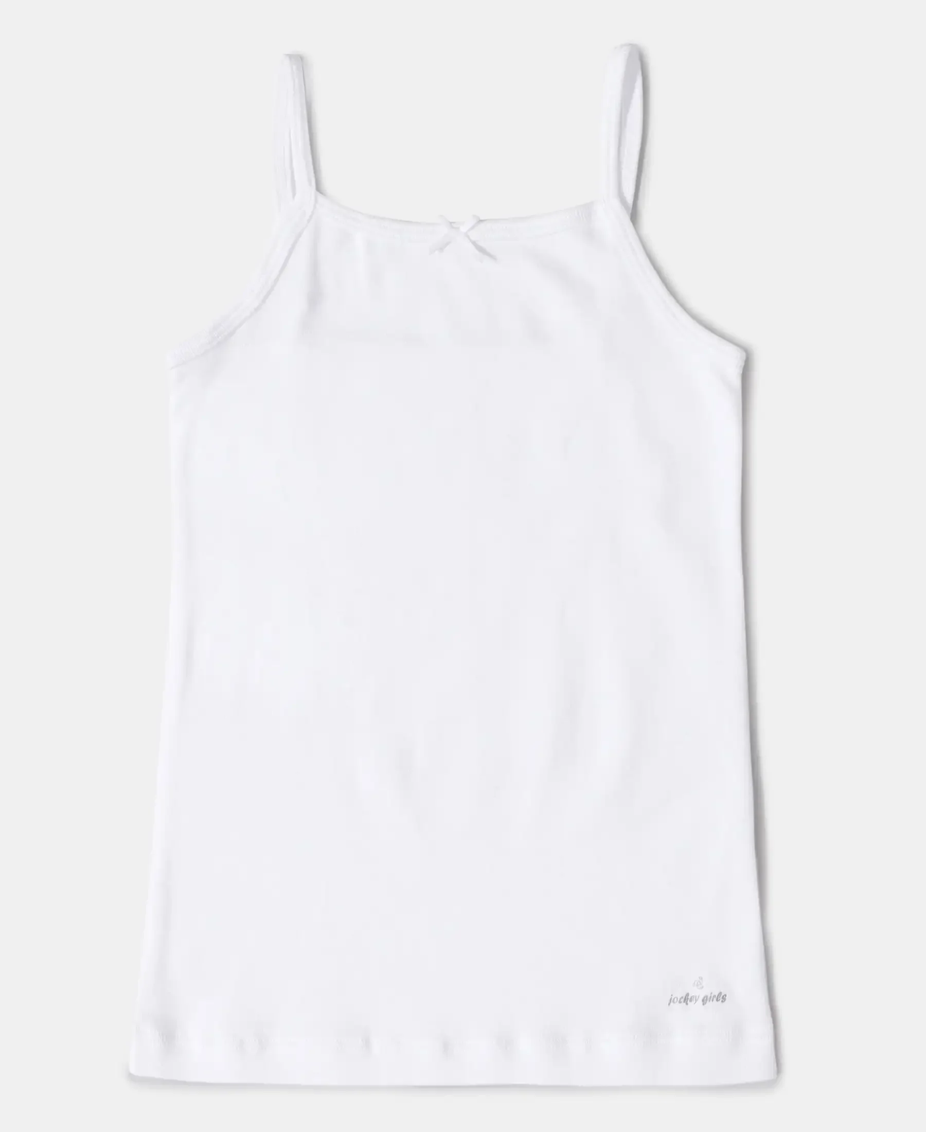 Super Combed Cotton Rib Fabric Camisole with Regular Straps - White (Pack of 3) - Image 4