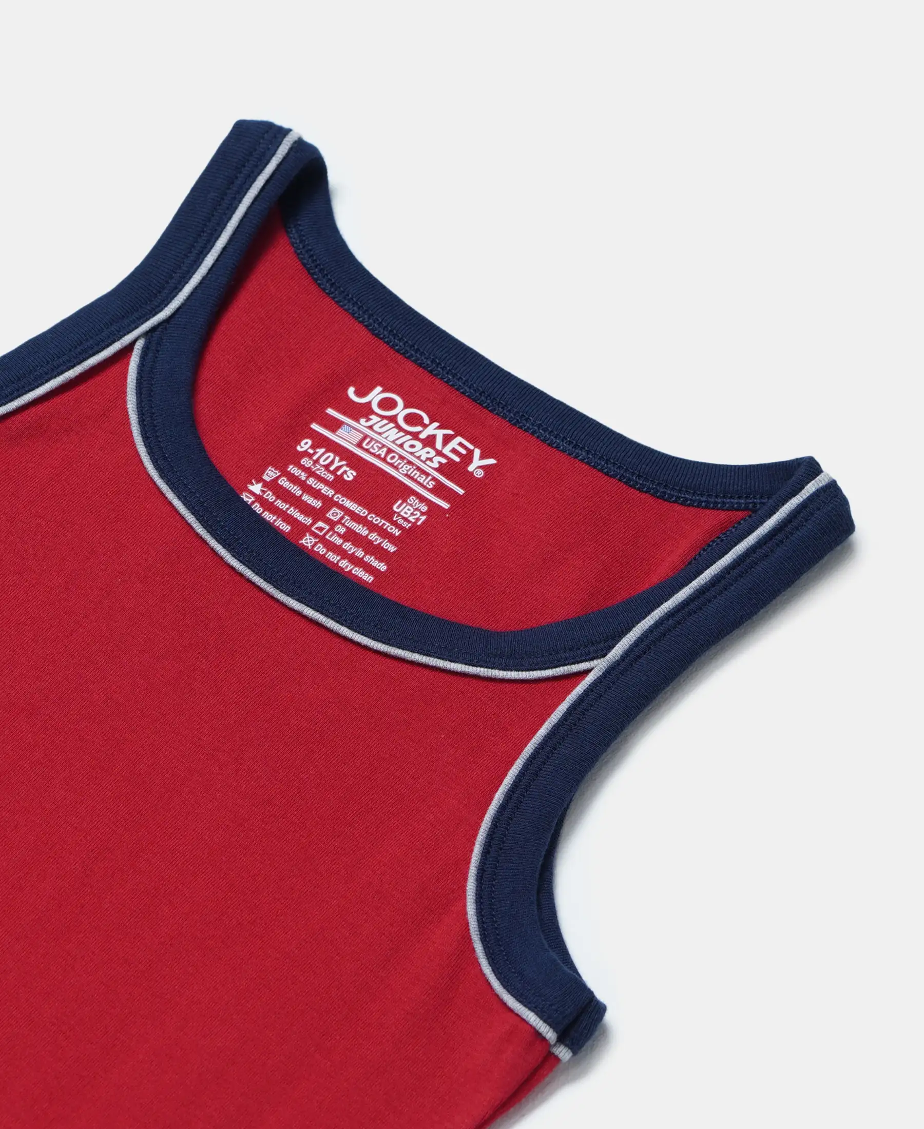 Super Combed Cotton Rib Fabric Sleeveless Vest - Assorted Colors - Image 3