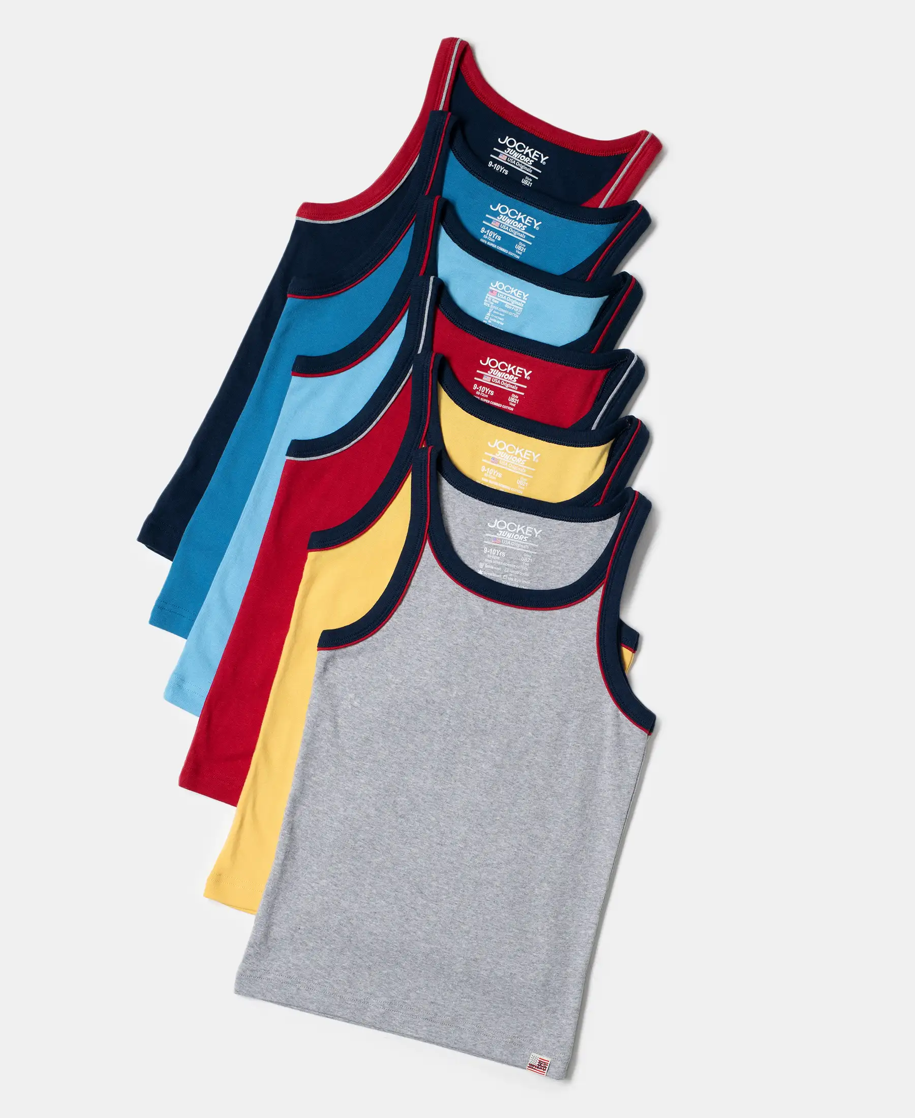 Super Combed Cotton Rib Fabric Sleeveless Vest - Assorted Colors - Image 4