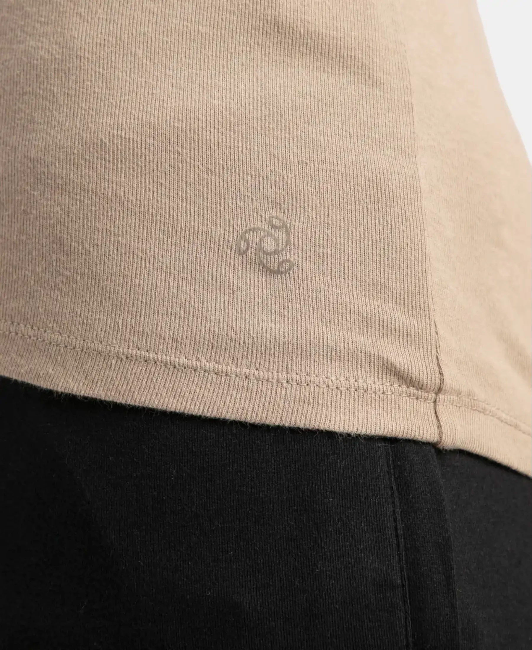 Super Combed Cotton Rib Fabric Slim Fit Solid Tank Top - Desert Taupe - Image 9