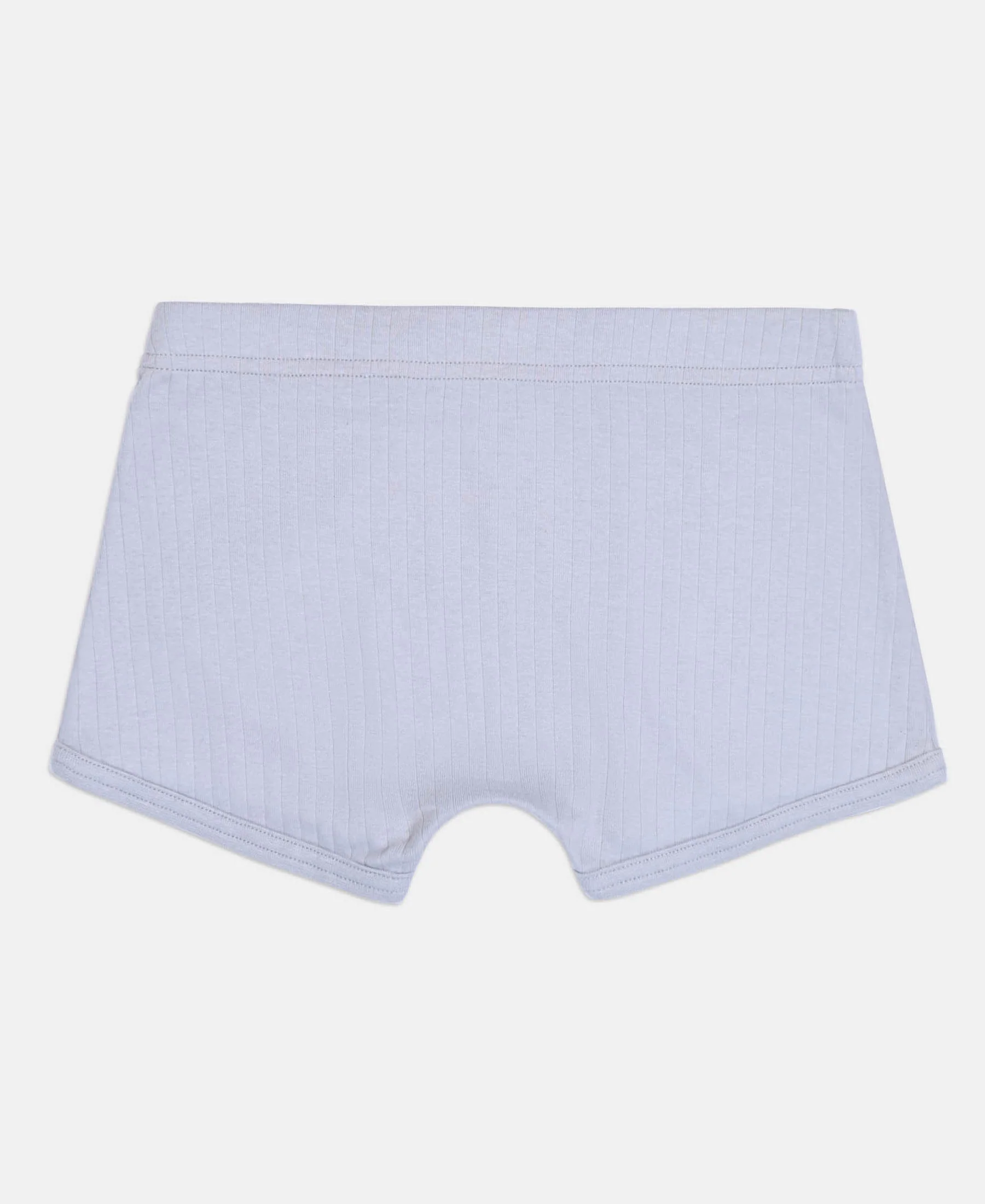 Super Combed Cotton Rib Fabric Solid Trunk with Front Open Fly and Ultrasoft Waistband - Cornsilk, Navy & Sleet (Pack of 3) - Image 3
