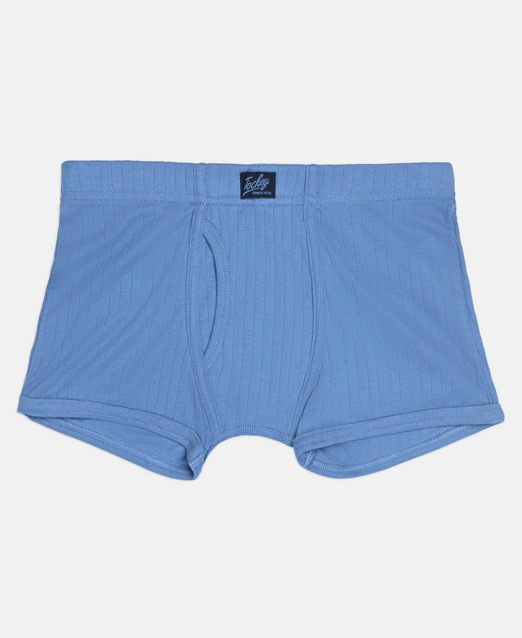 Super Combed Cotton Rib Fabric Solid Trunk with Front Open Fly and Ultrasoft Waistband - Coronet Blue, Chilli Pepper & Sleet (Pack of 3) - Image 8
