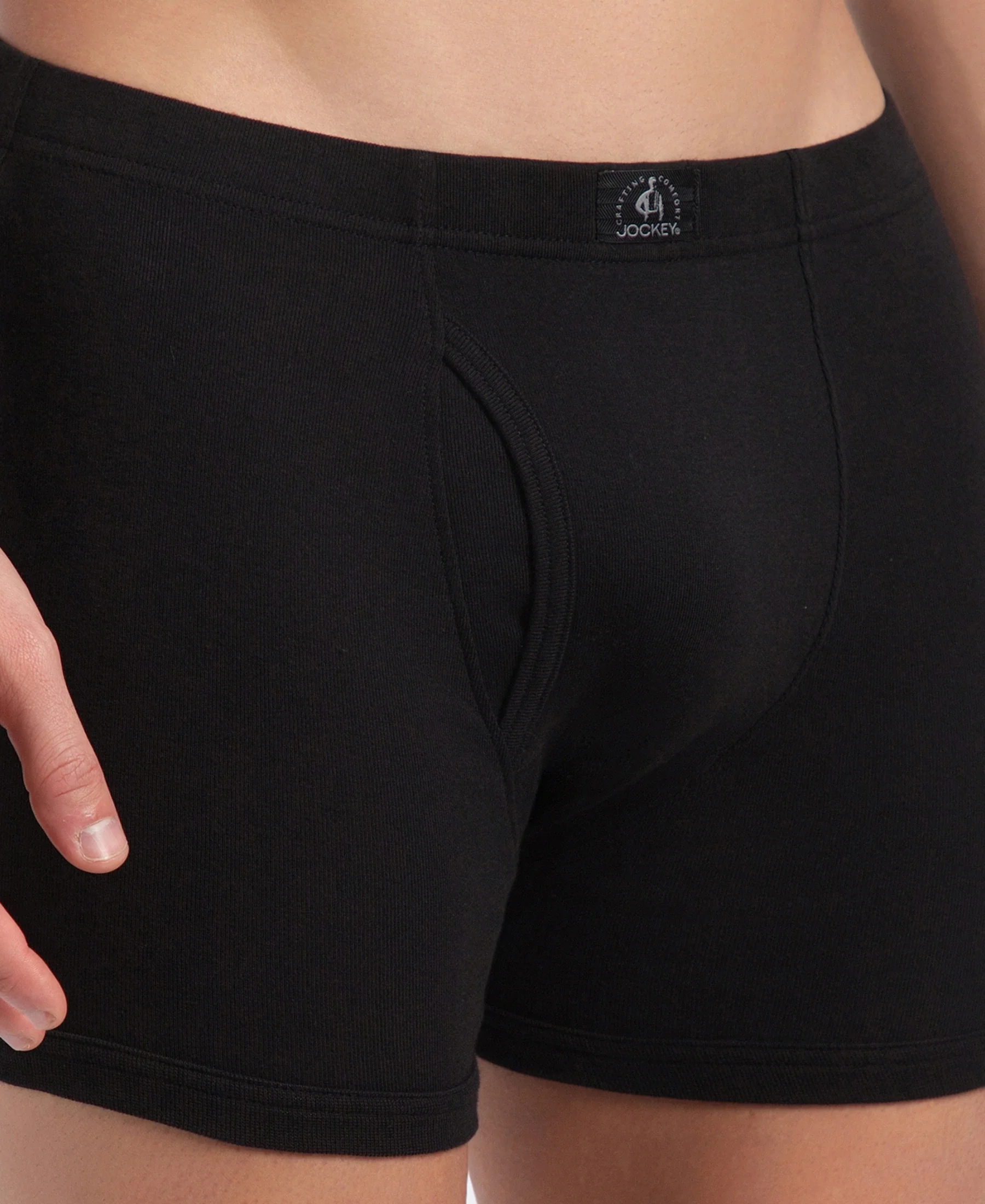 Super Combed Cotton Rib Solid Boxer Brief with Ultrasoft and Durable Waistband - Black, Dark Khaki & Brown (Pack of 3) - Image 7