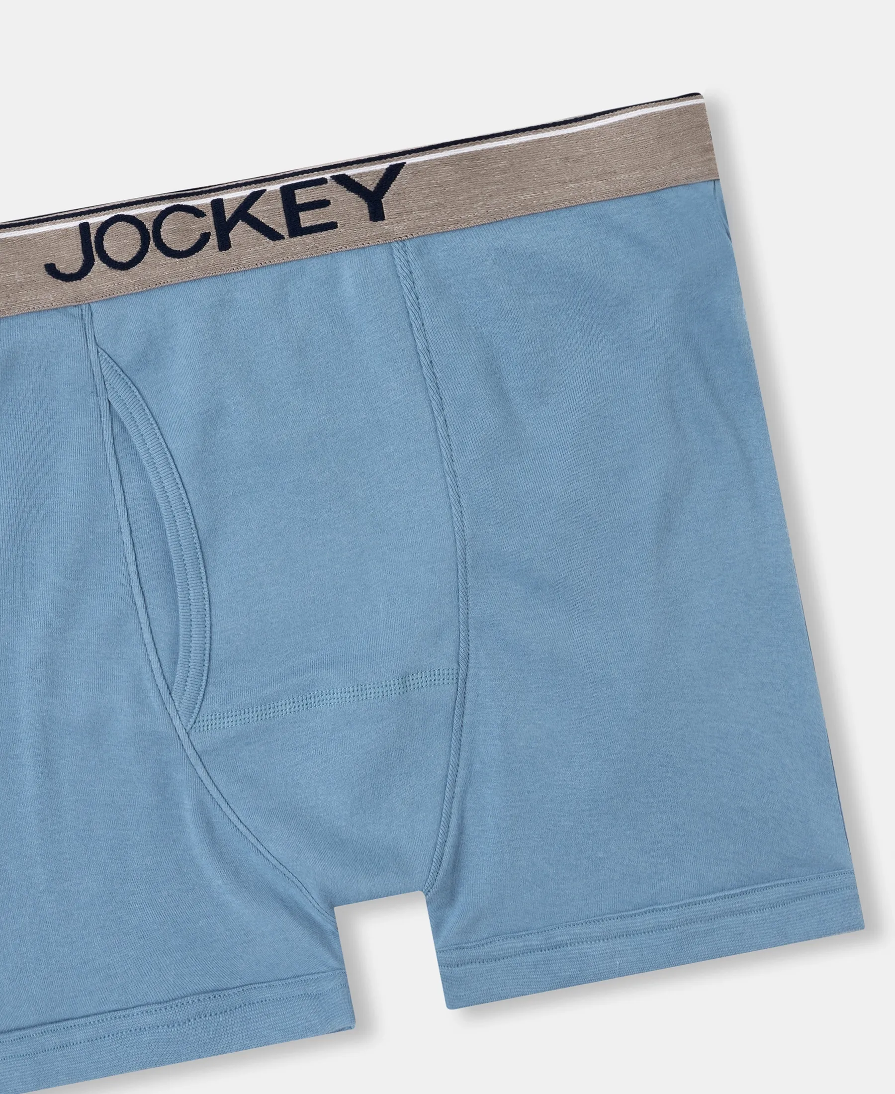 Super Combed Cotton Rib Solid Boxer Brief with Ultrasoft and Durable Waistband - Blue Shadow (Pack of 2) - Image 9