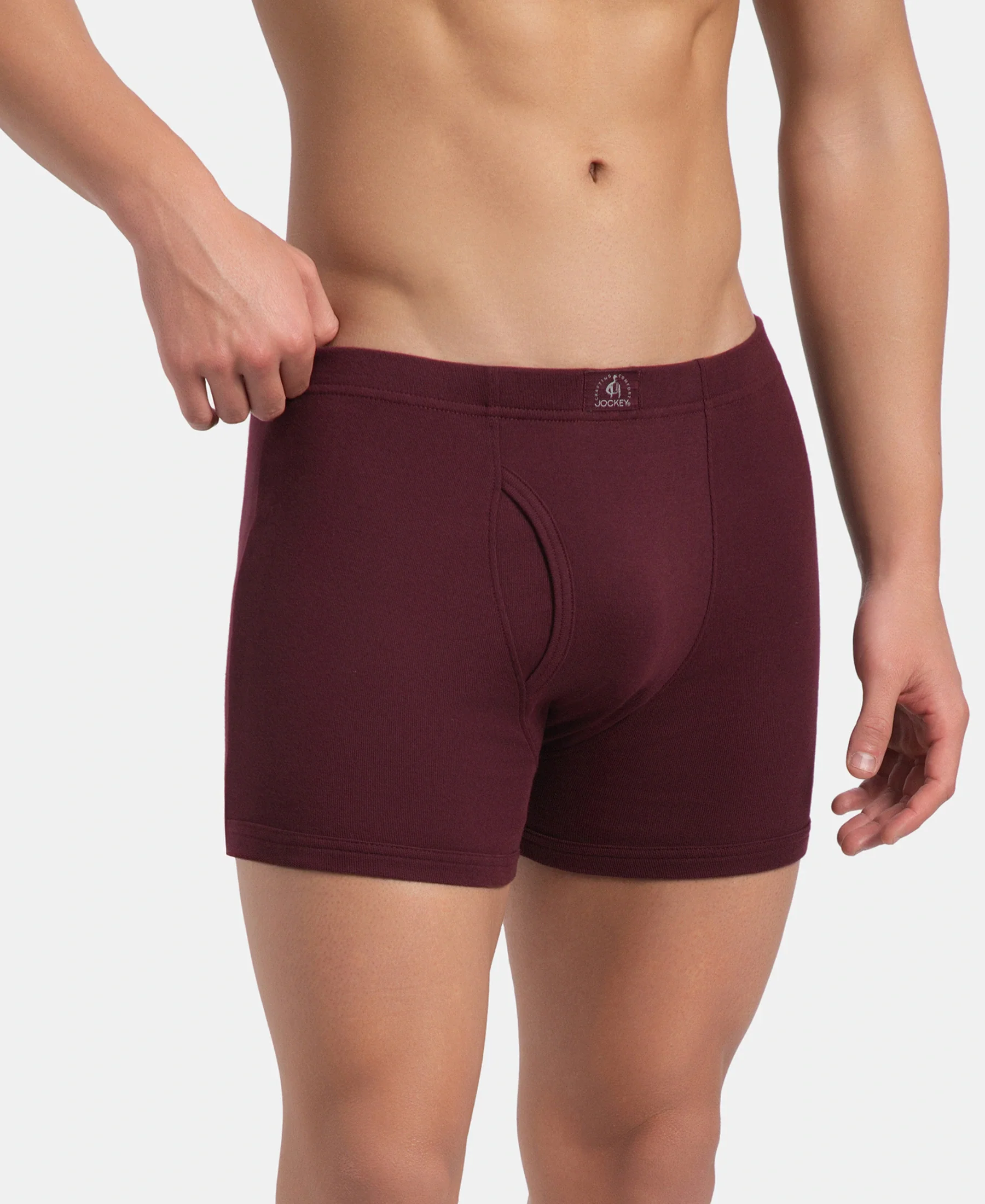 Super Combed Cotton Rib Solid Boxer Brief with Ultrasoft and Durable Waistband - Port Royale (Pack of 2) - Image 3