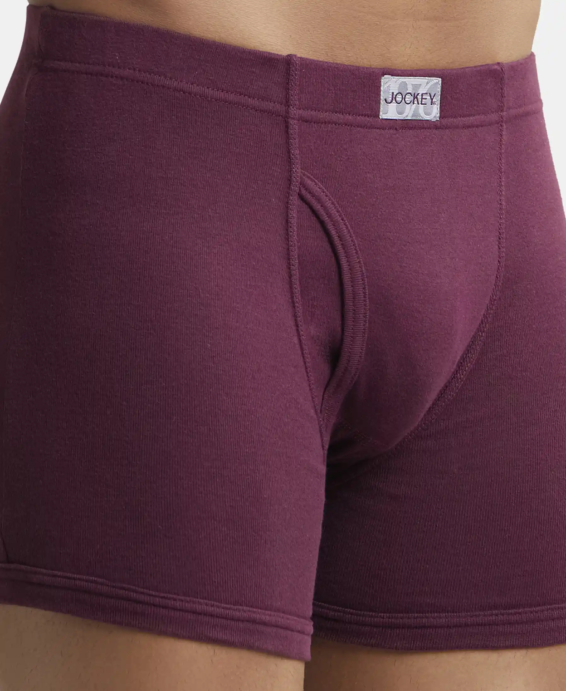 Super Combed Cotton Rib Solid Boxer Brief with Ultrasoft and Durable Waistband - Wine Tasting - Image 6