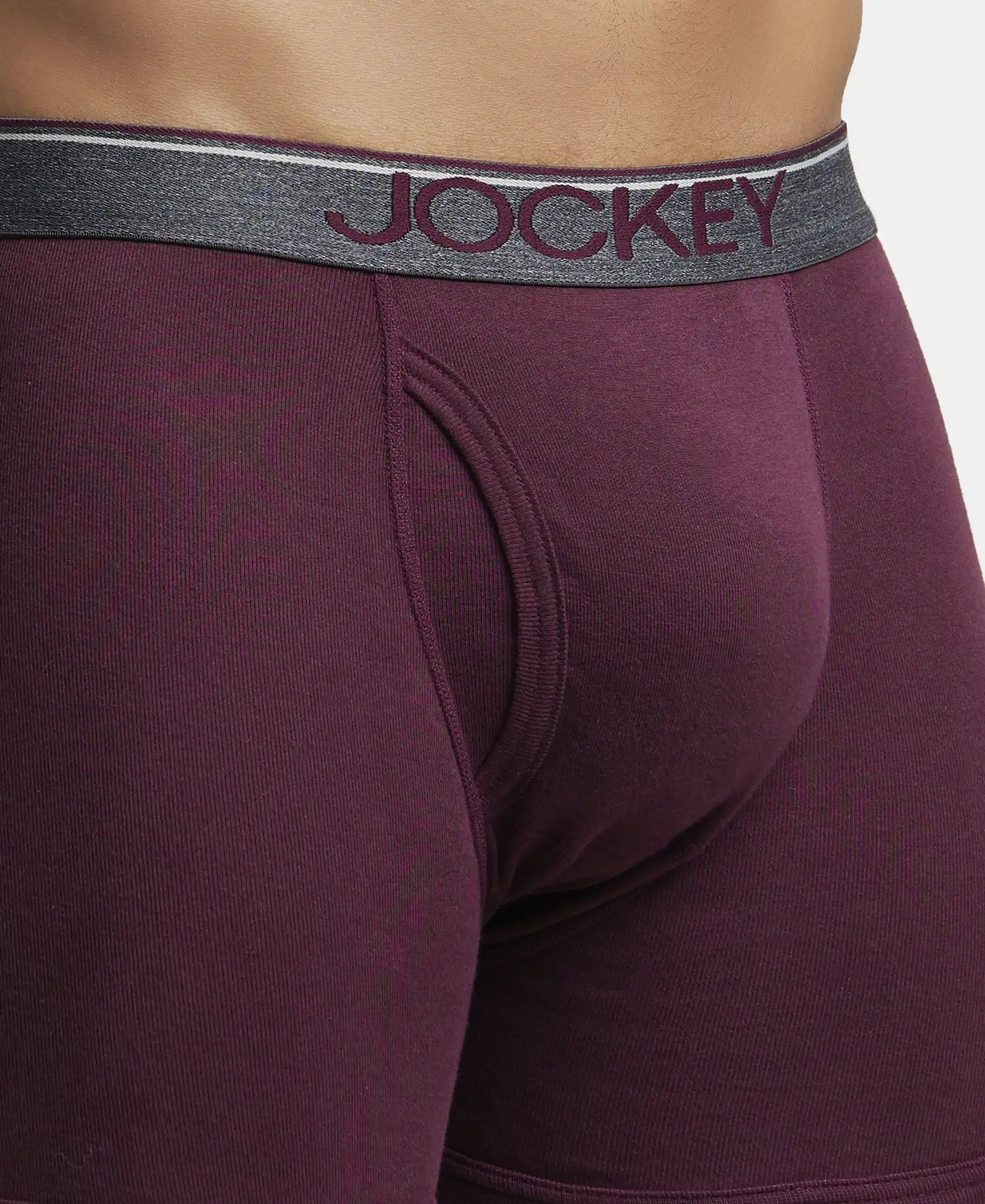 Super Combed Cotton Rib Solid Boxer Brief with Ultrasoft and Durable Waistband - Wine Tasting - Image 6