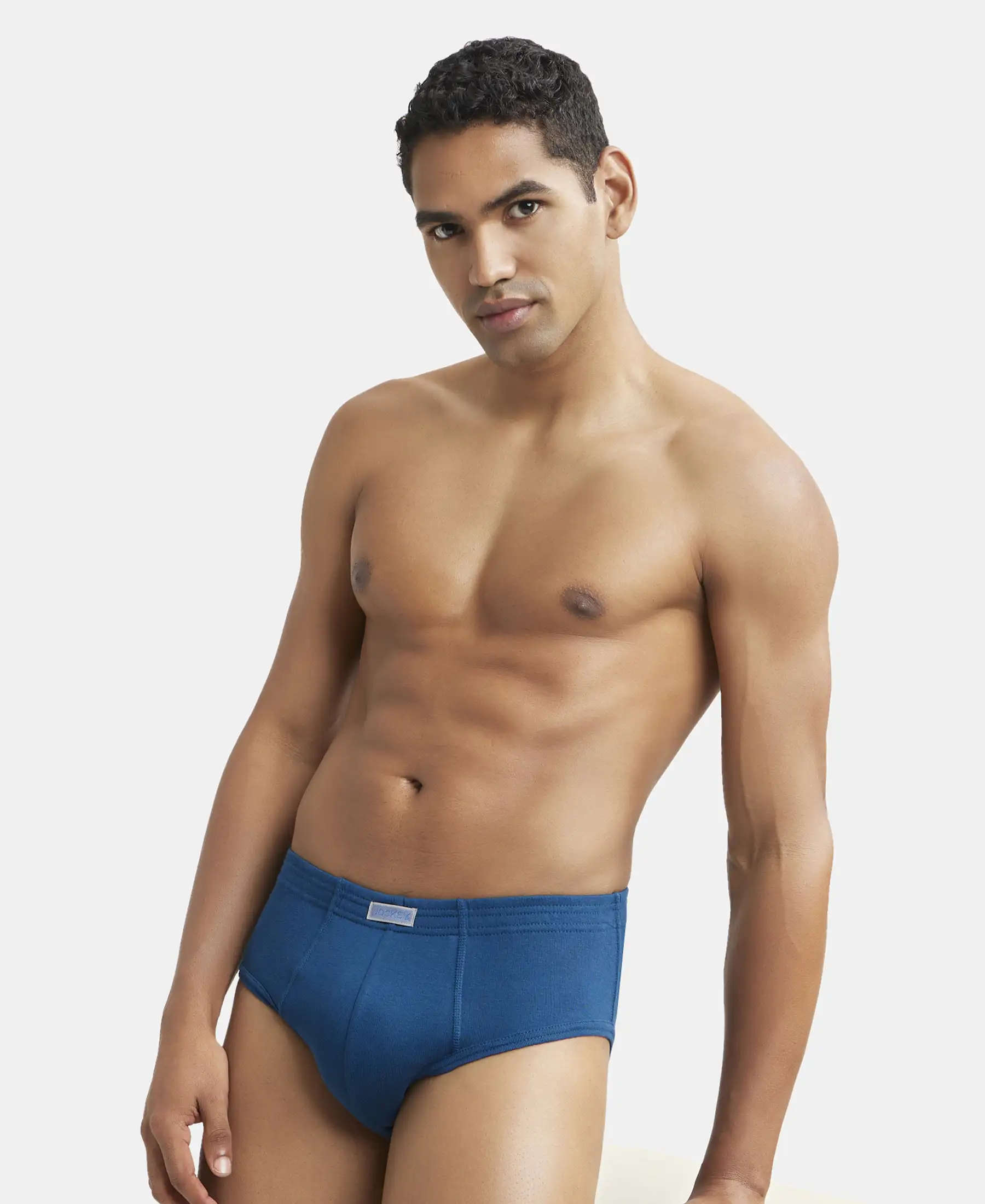 Super Combed Cotton Rib Solid Brief with StayFresh Treatment - Poseidon - Image 5