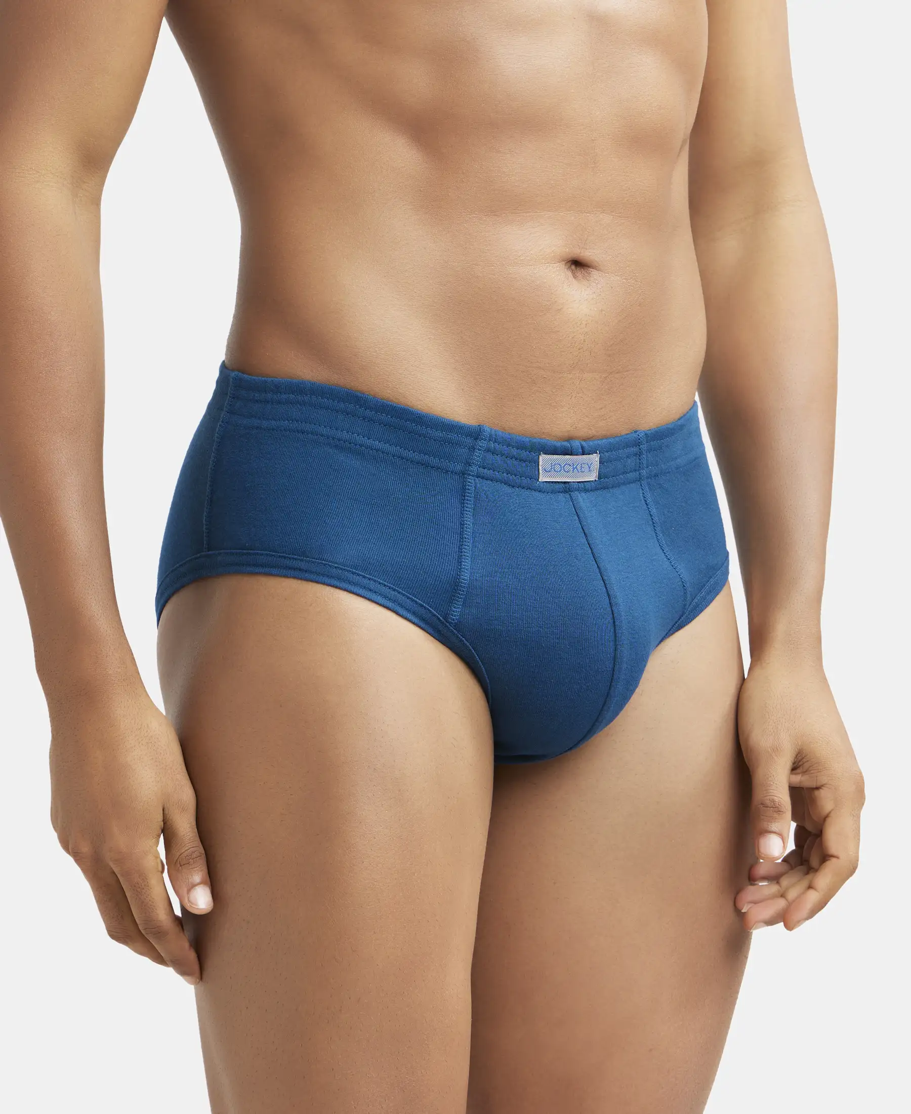 Super Combed Cotton Rib Solid Brief with StayFresh Treatment - Poseidon (Pack of 2) - Image 2
