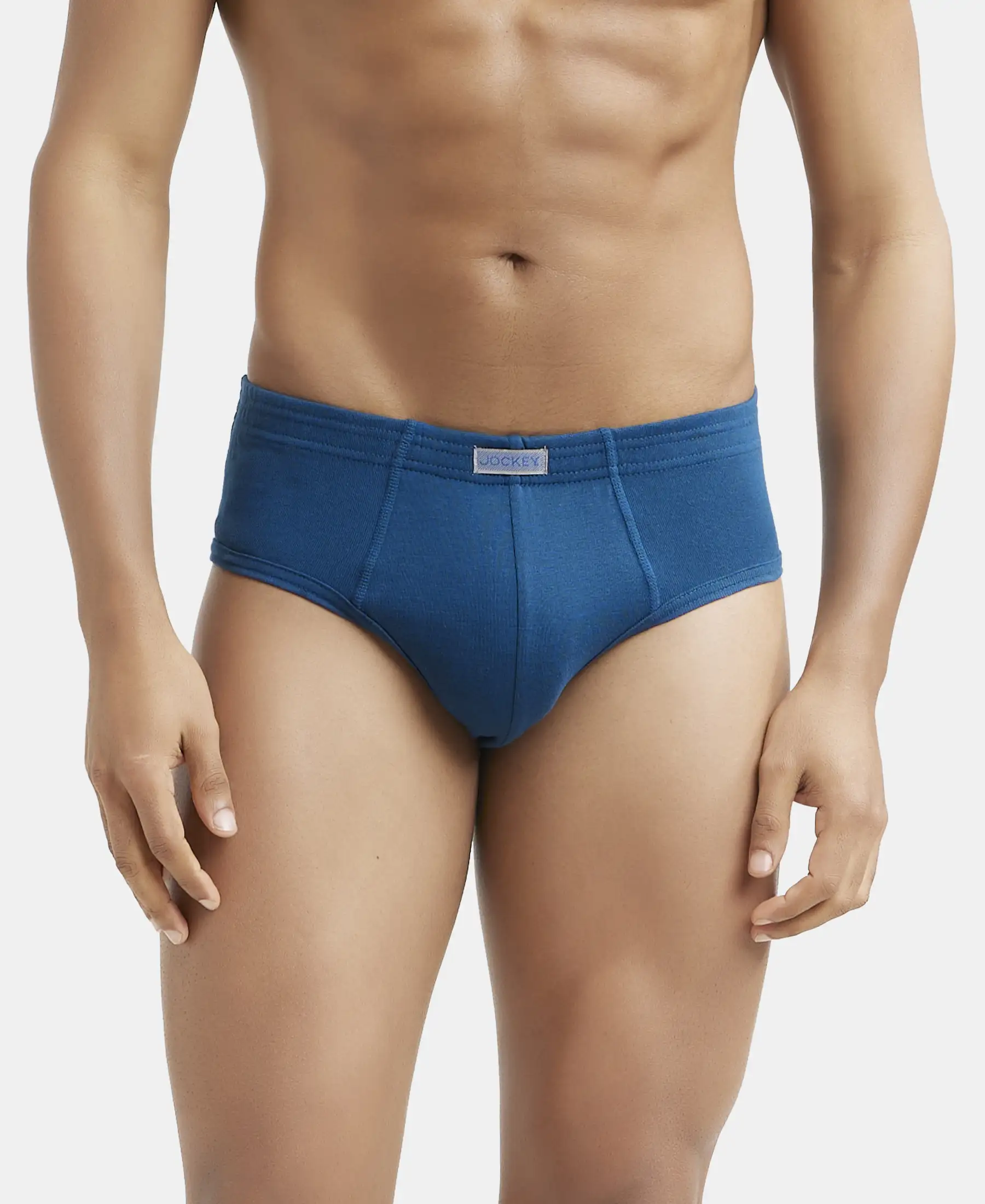 Super Combed Cotton Rib Solid Brief with StayFresh Treatment - Poseidon (Pack of 2) - Image 7