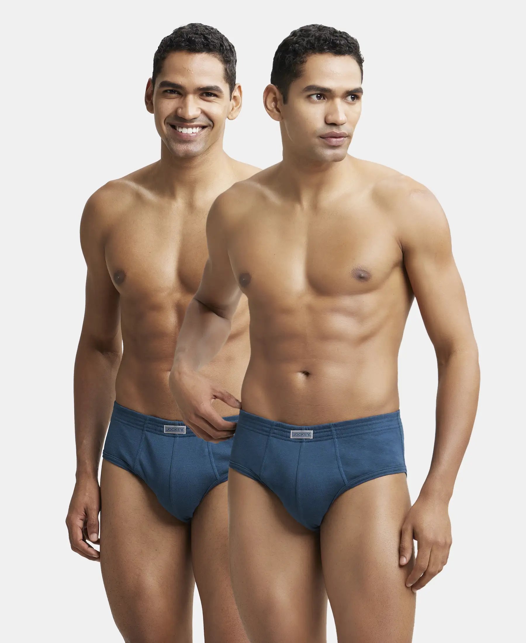 Super Combed Cotton Rib Solid Brief with StayFresh Treatment - Reflecting Pond (Pack of 2) - Image 5