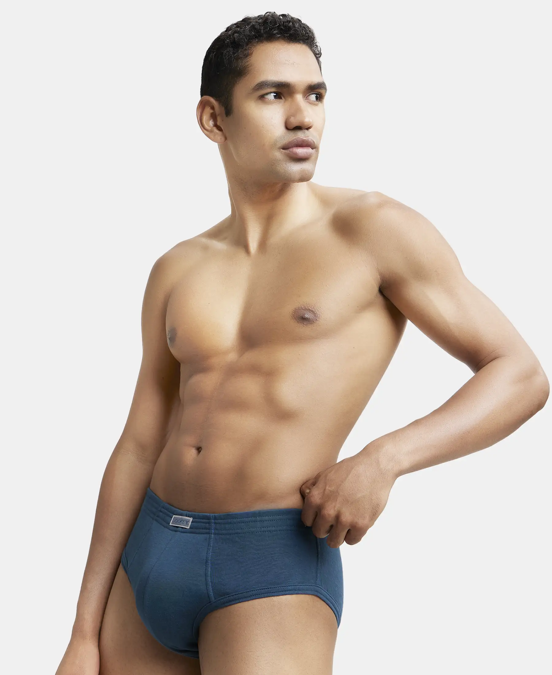 Super Combed Cotton Rib Solid Brief with StayFresh Treatment - Reflecting Pond (Pack of 2) - Image 8