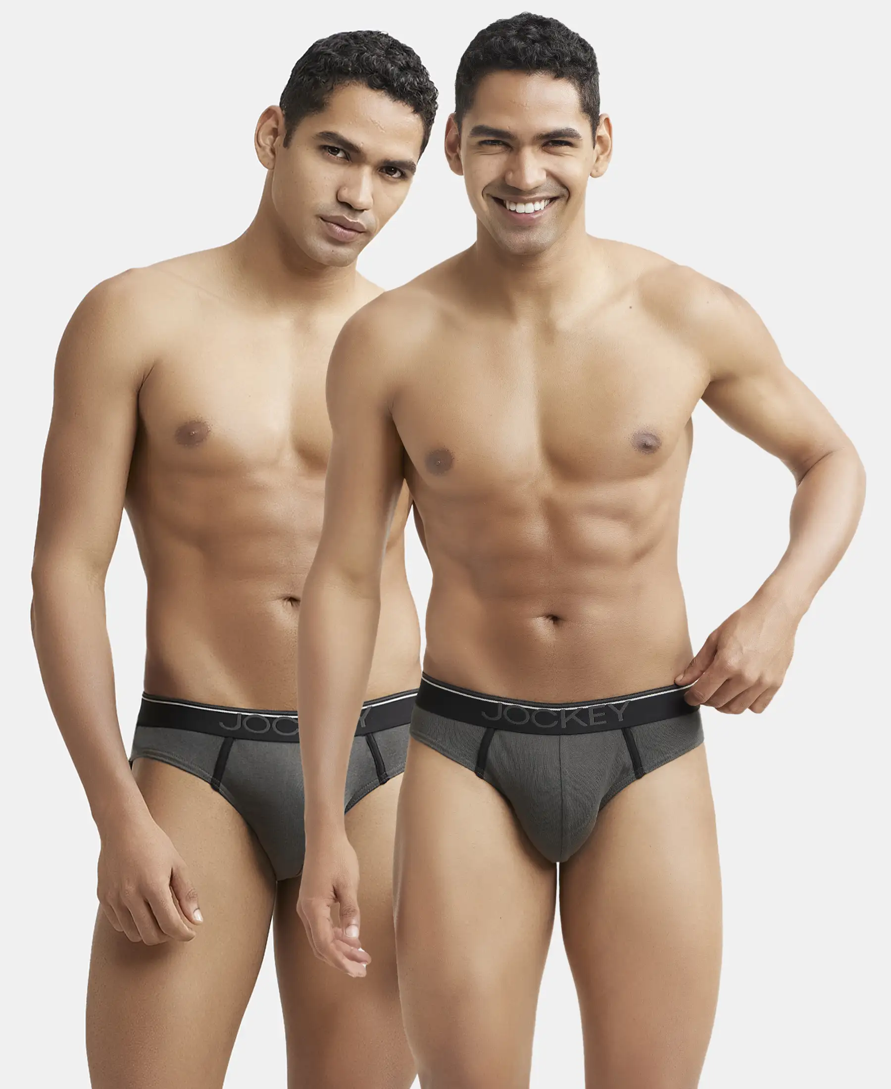 Super Combed Cotton Rib Solid Brief with Ultrasoft Waistband - Deep Olive (Pack of 2) - Image 5