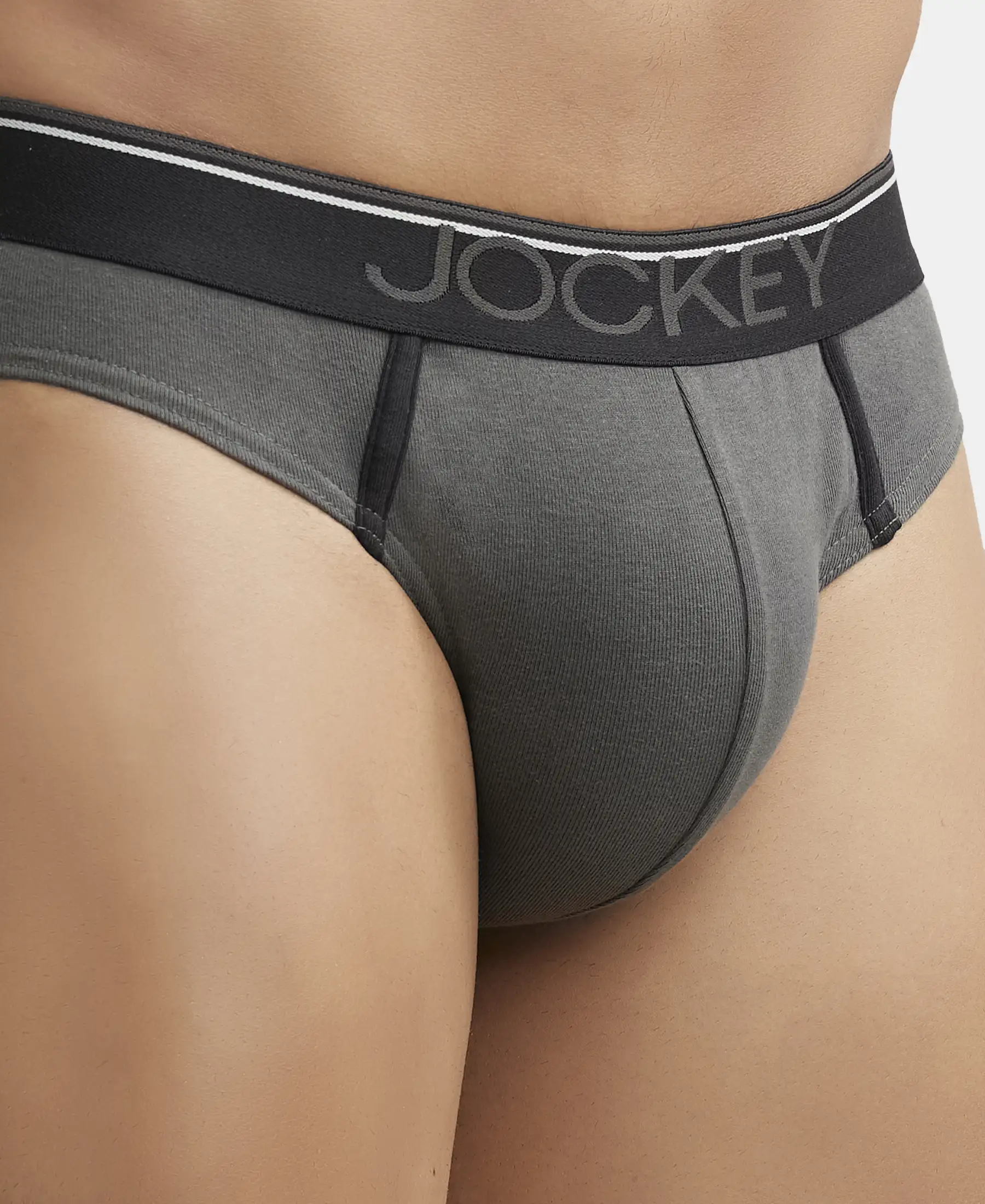 Super Combed Cotton Rib Solid Brief with Ultrasoft Waistband - Deep Olive (Pack of 2) - Image 6