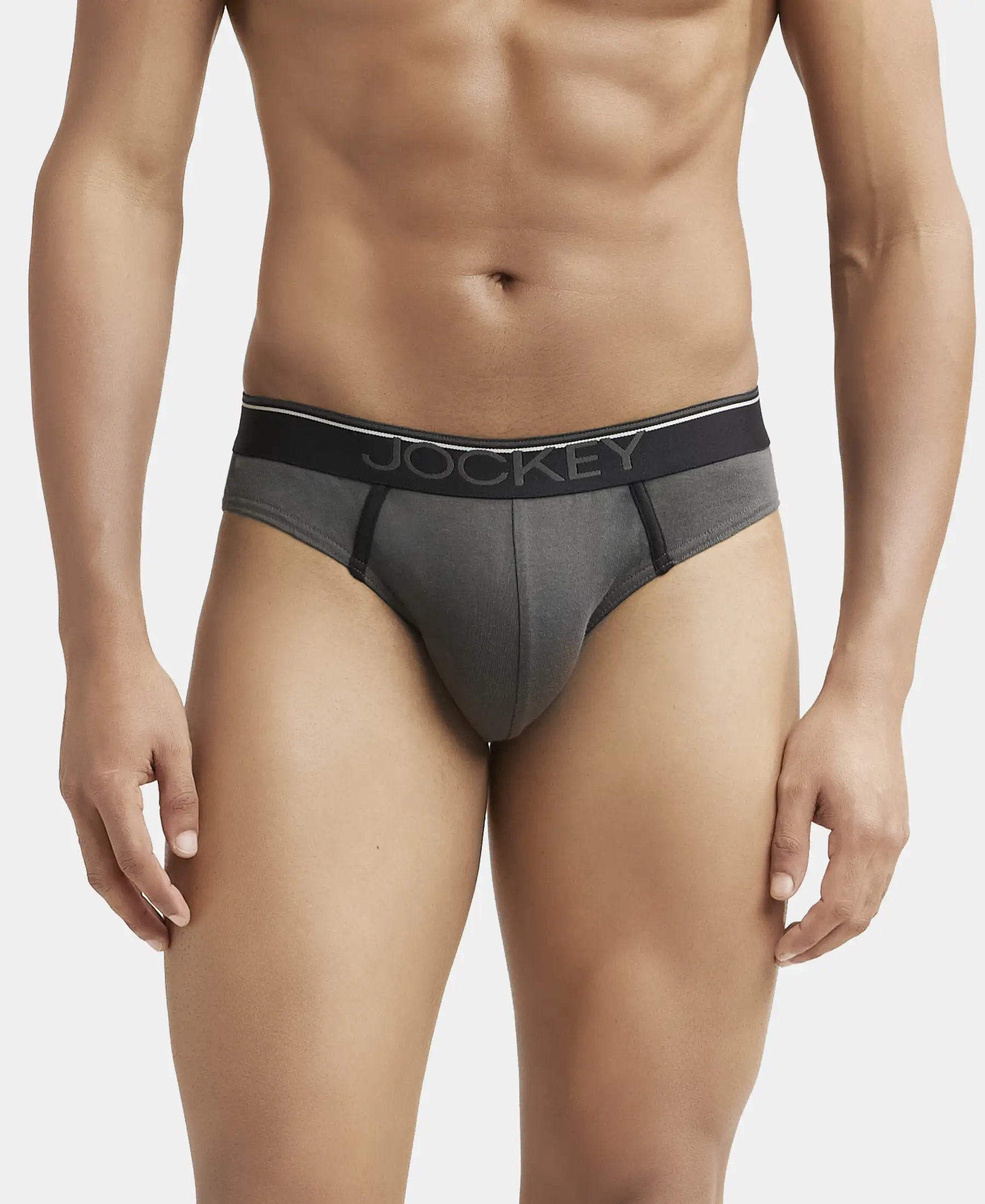 Super Combed Cotton Rib Solid Brief with Ultrasoft Waistband - Deep Olive (Pack of 2) - Image 7