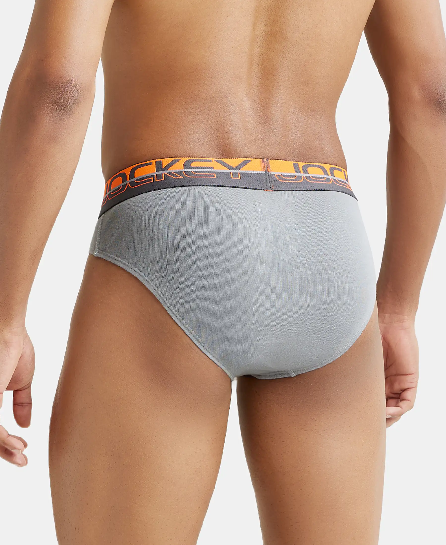 Super Combed Cotton Rib Solid Brief with Ultrasoft Waistband - Monument (Pack of 2) - Image 12