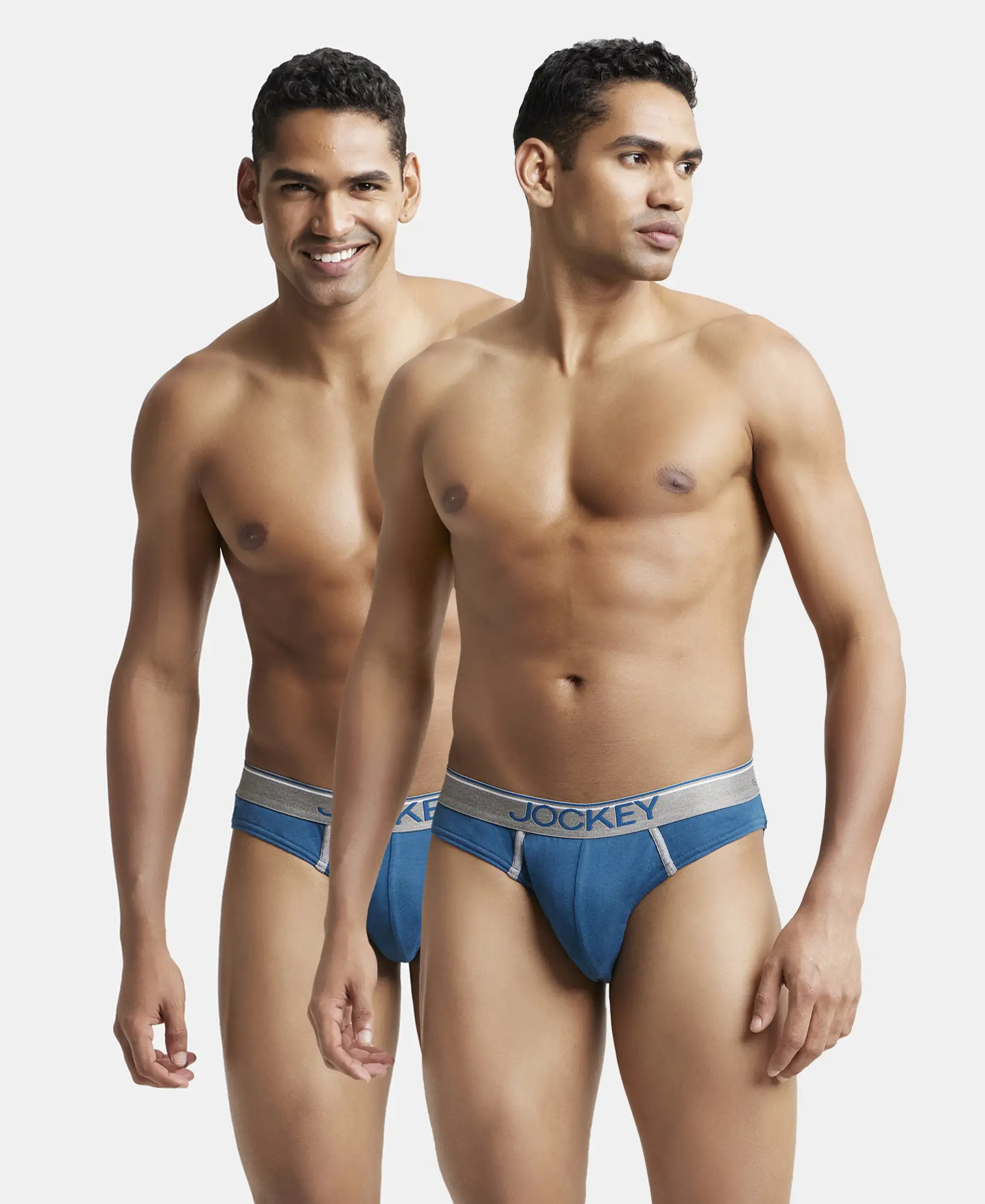 Super Combed Cotton Rib Solid Brief with Ultrasoft Waistband - Seaport Teal (Pack of 2) - Image 5