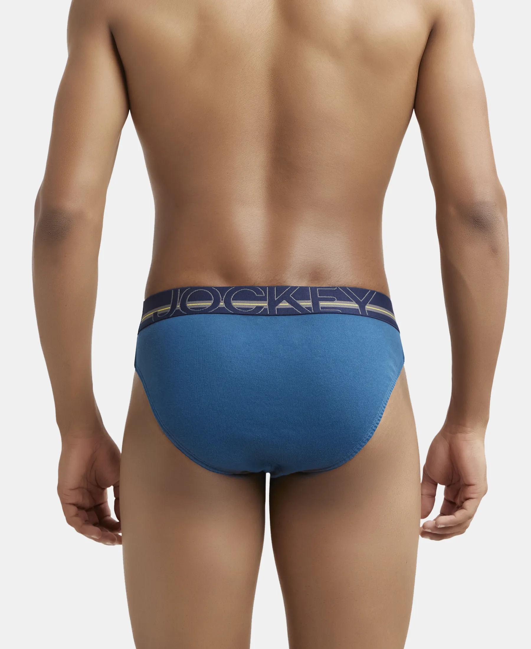 Super Combed Cotton Rib Solid Brief with Ultrasoft Waistband - Seaport Teal (Pack of 2) - Image 3
