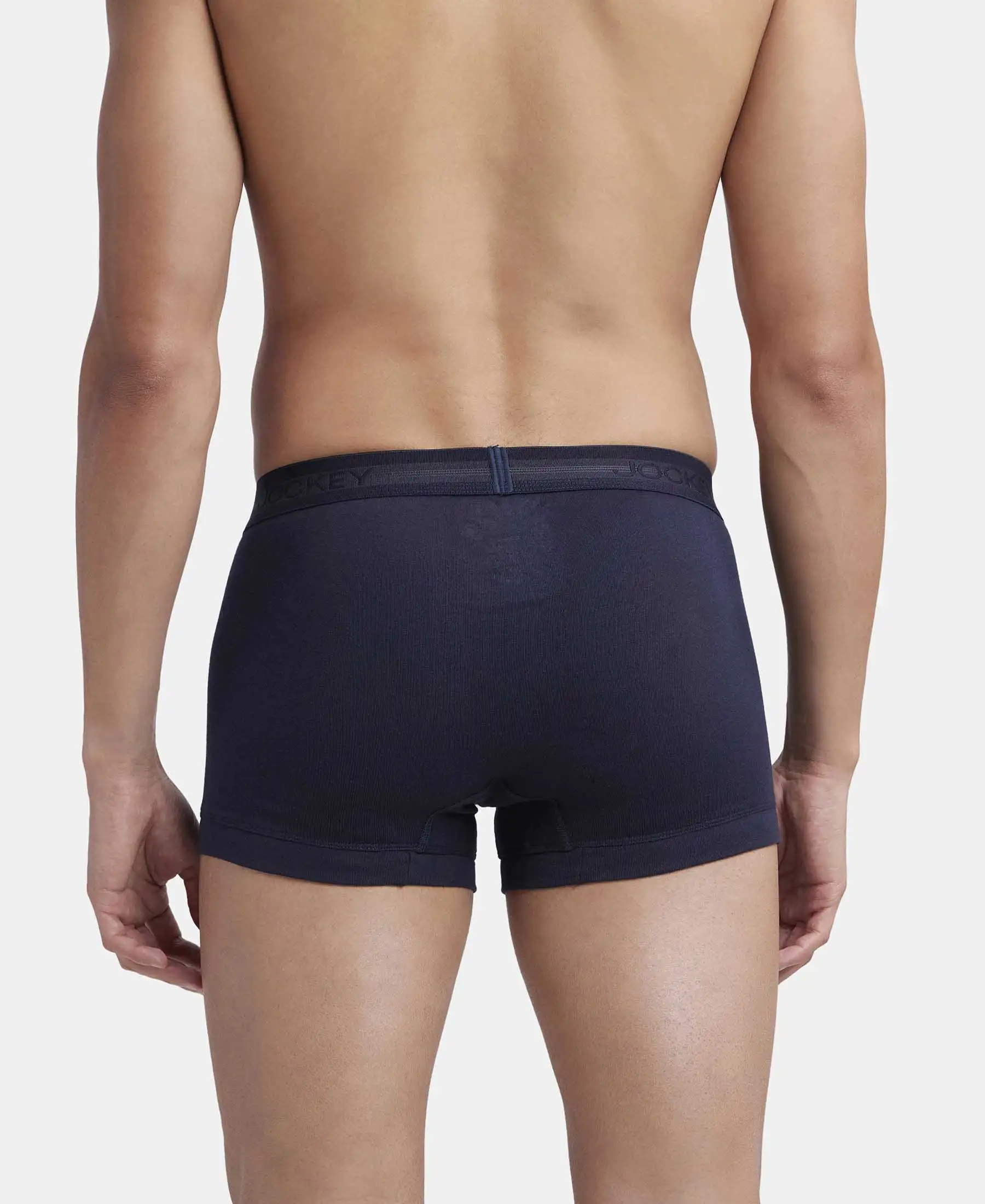 Super Combed Cotton Rib Solid Trunk with StayFresh Treatment - Deep Navy - Image 3