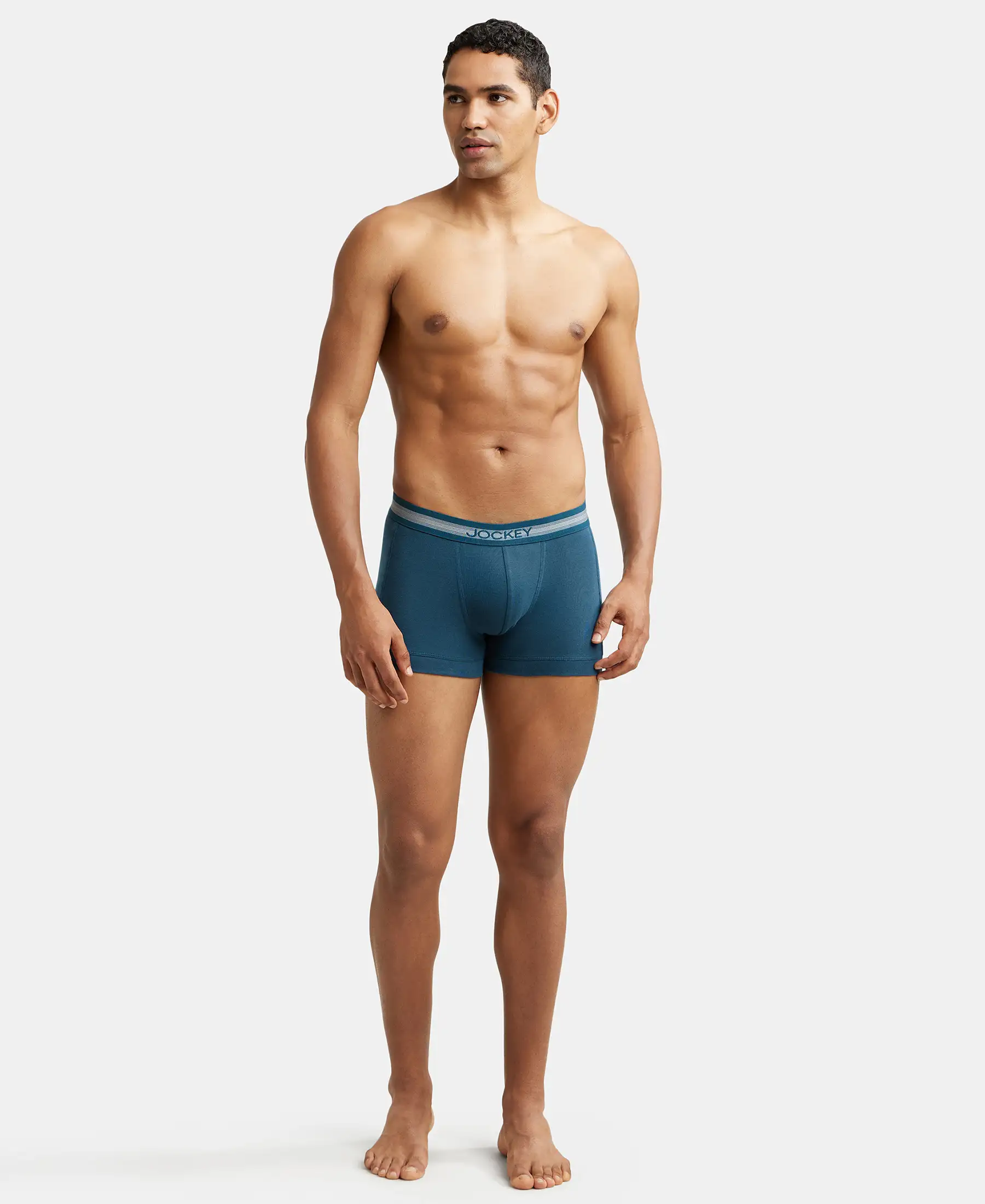 Super Combed Cotton Rib Solid Trunk with StayFresh Treatment - Reflecting Pond - Image 4