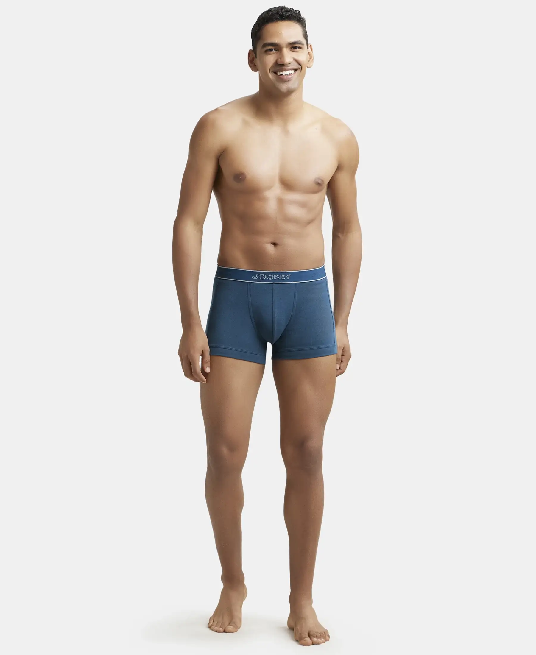 Super Combed Cotton Rib Solid Trunk with StayFresh Treatment - Reflecting Pond (Pack of 2) - Image 4