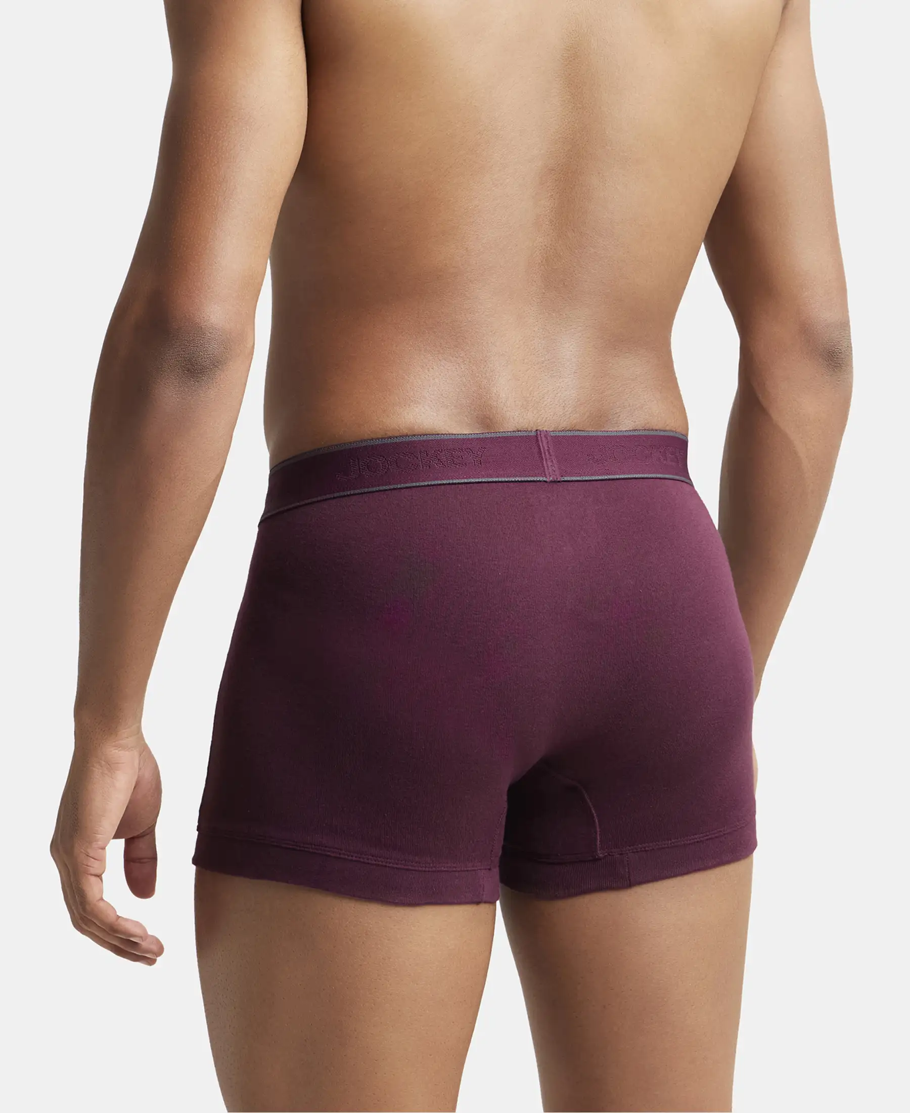 Super Combed Cotton Rib Solid Trunk with StayFresh Treatment - Wine Tasting (Pack of 2) - Image 3