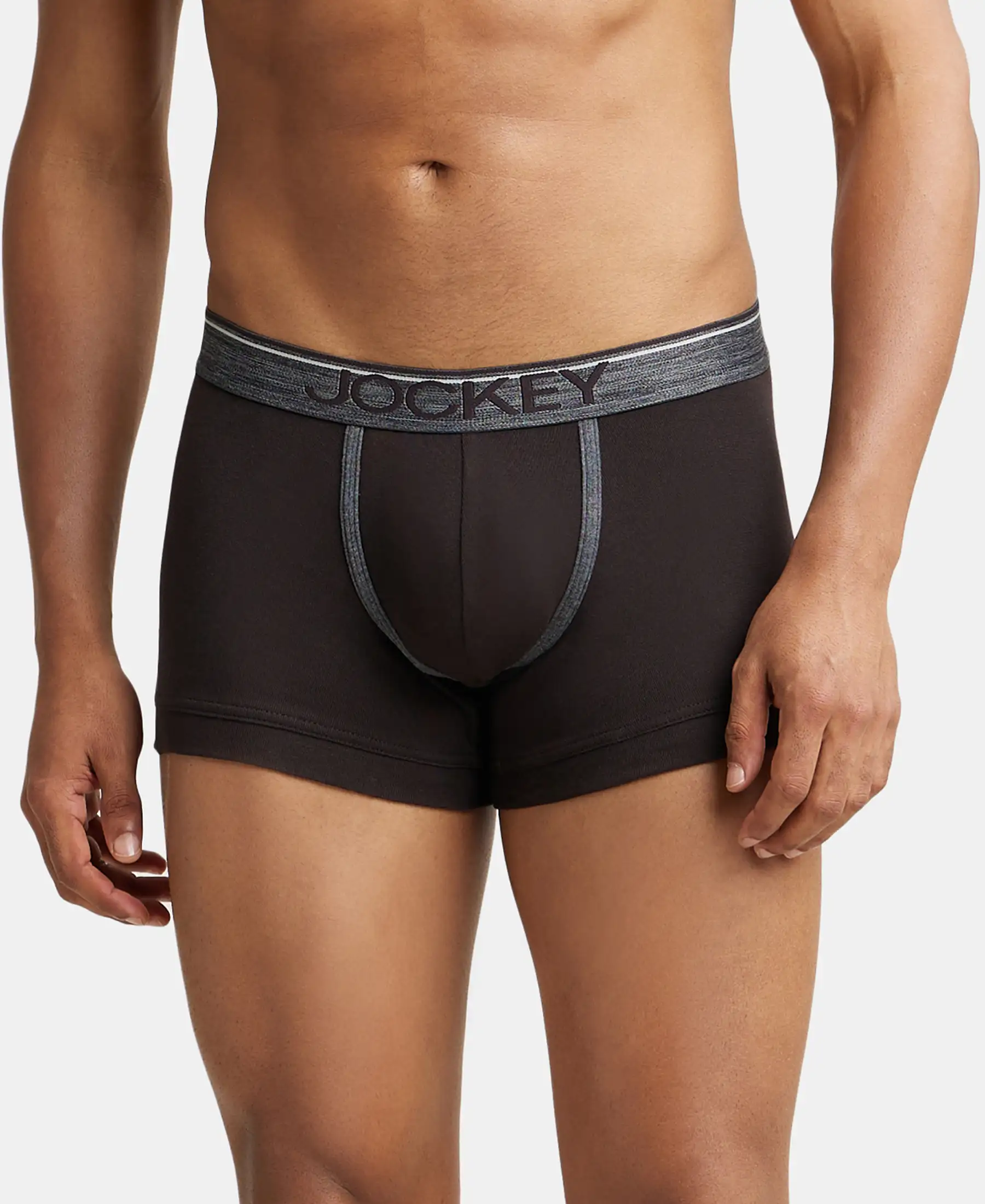 Super Combed Cotton Rib Solid Trunk with Ultrasoft Waistband - Brown (Pack of 2) - Image 7