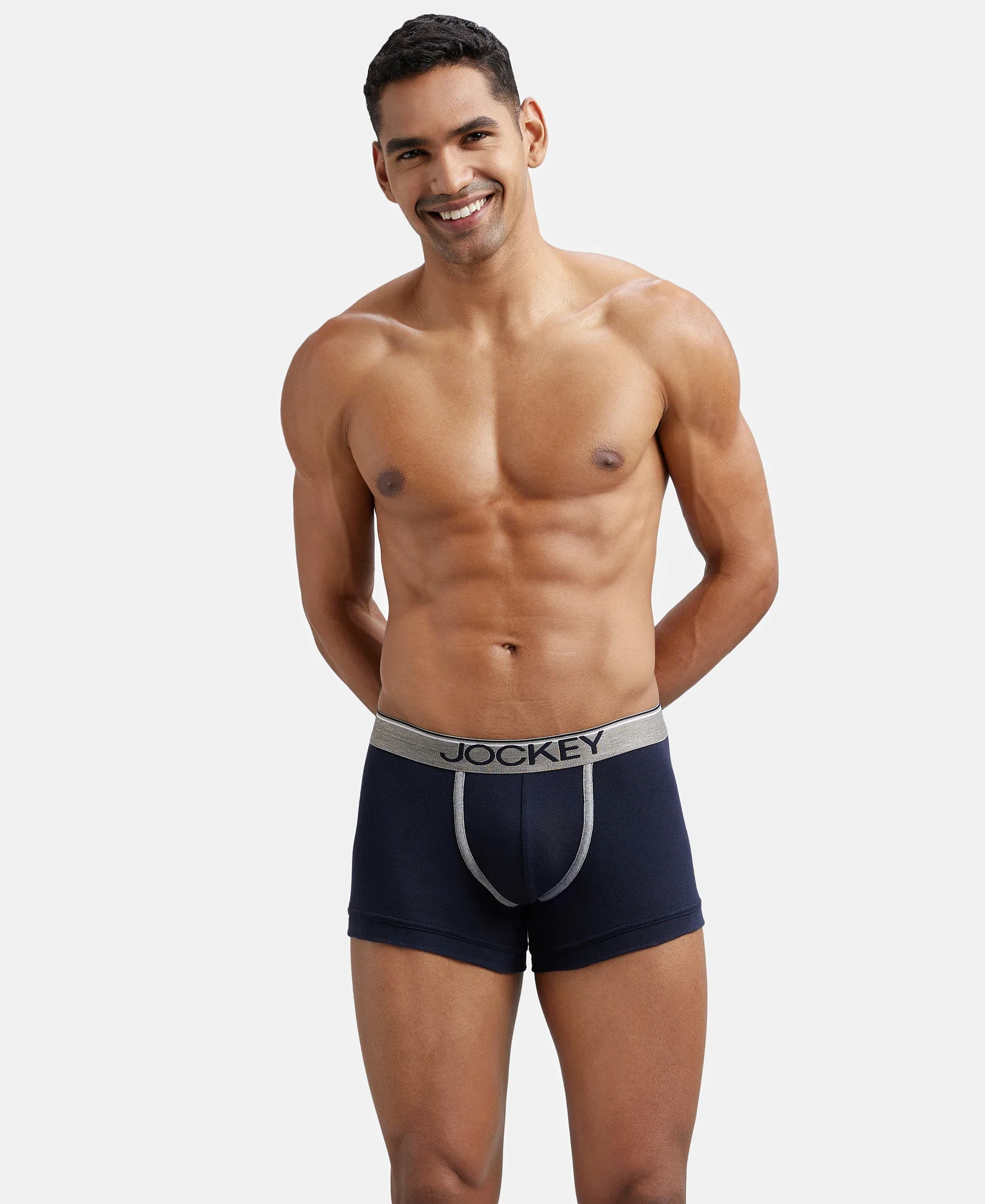 Super Combed Cotton Rib Solid Trunk with Ultrasoft Waistband - Deep Navy - Image 5
