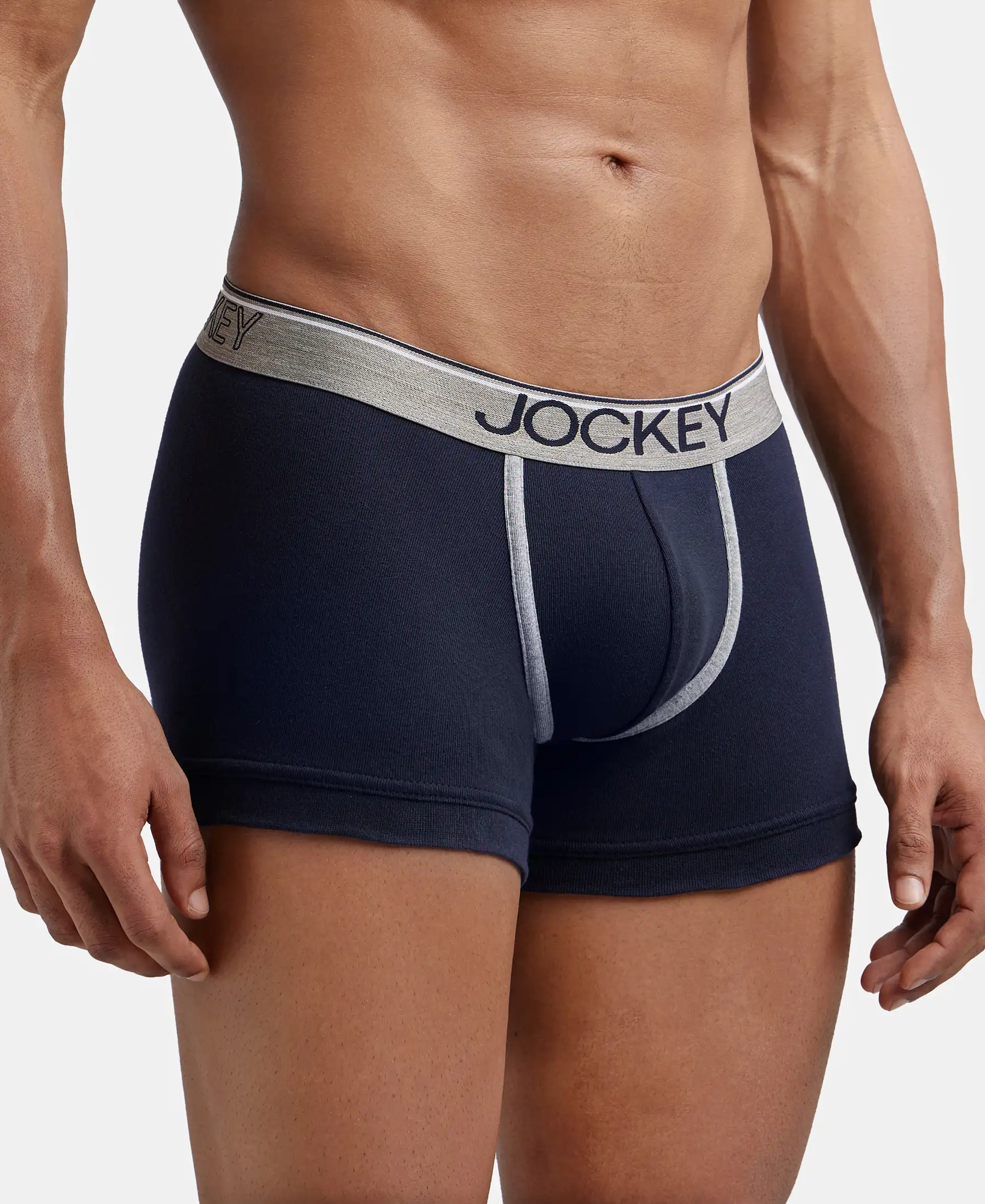 Super Combed Cotton Rib Solid Trunk with Ultrasoft Waistband - Deep Navy (Pack of 2) - Image 2