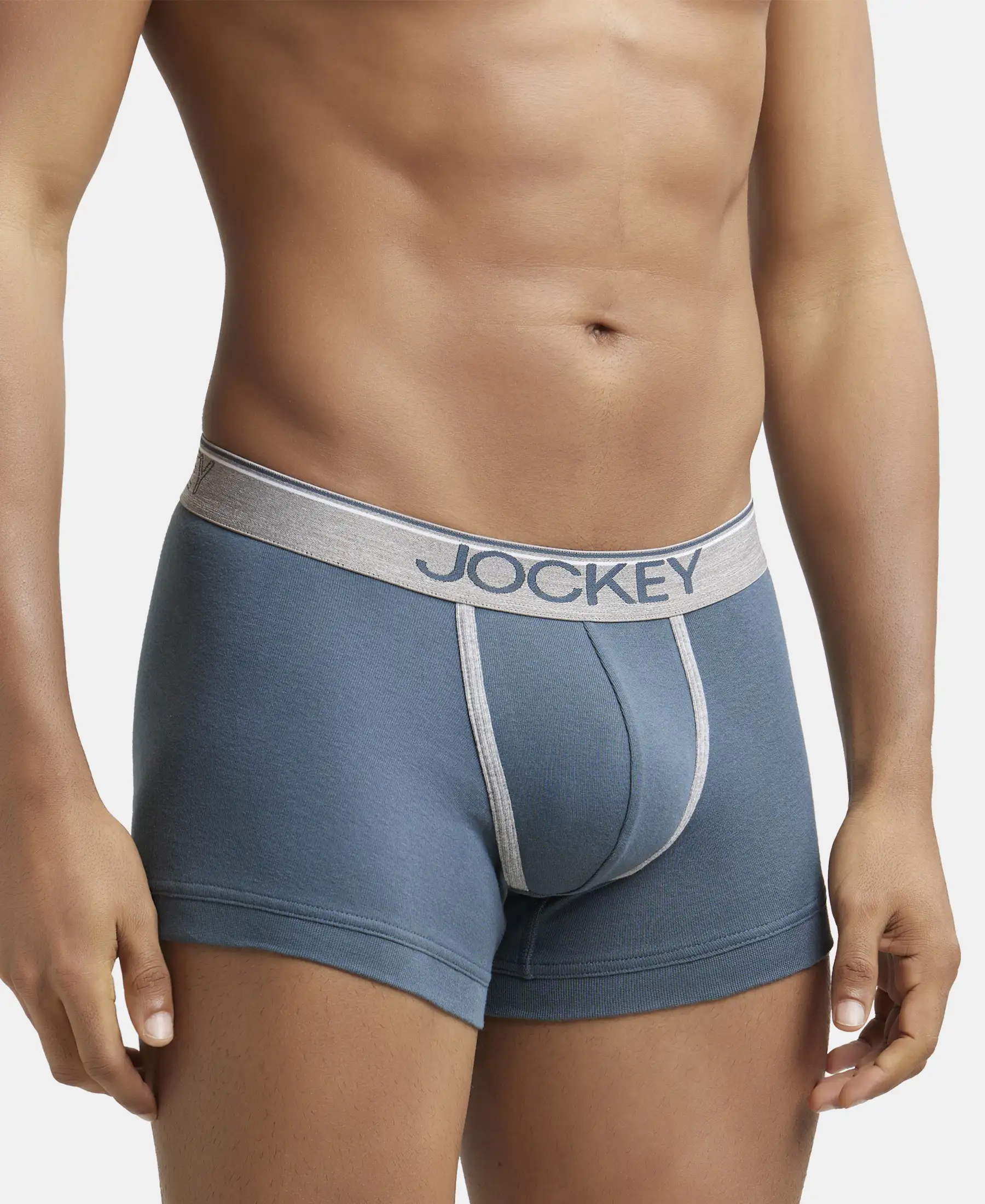 Super Combed Cotton Rib Solid Trunk with Ultrasoft Waistband - Deep Slate - Image 2