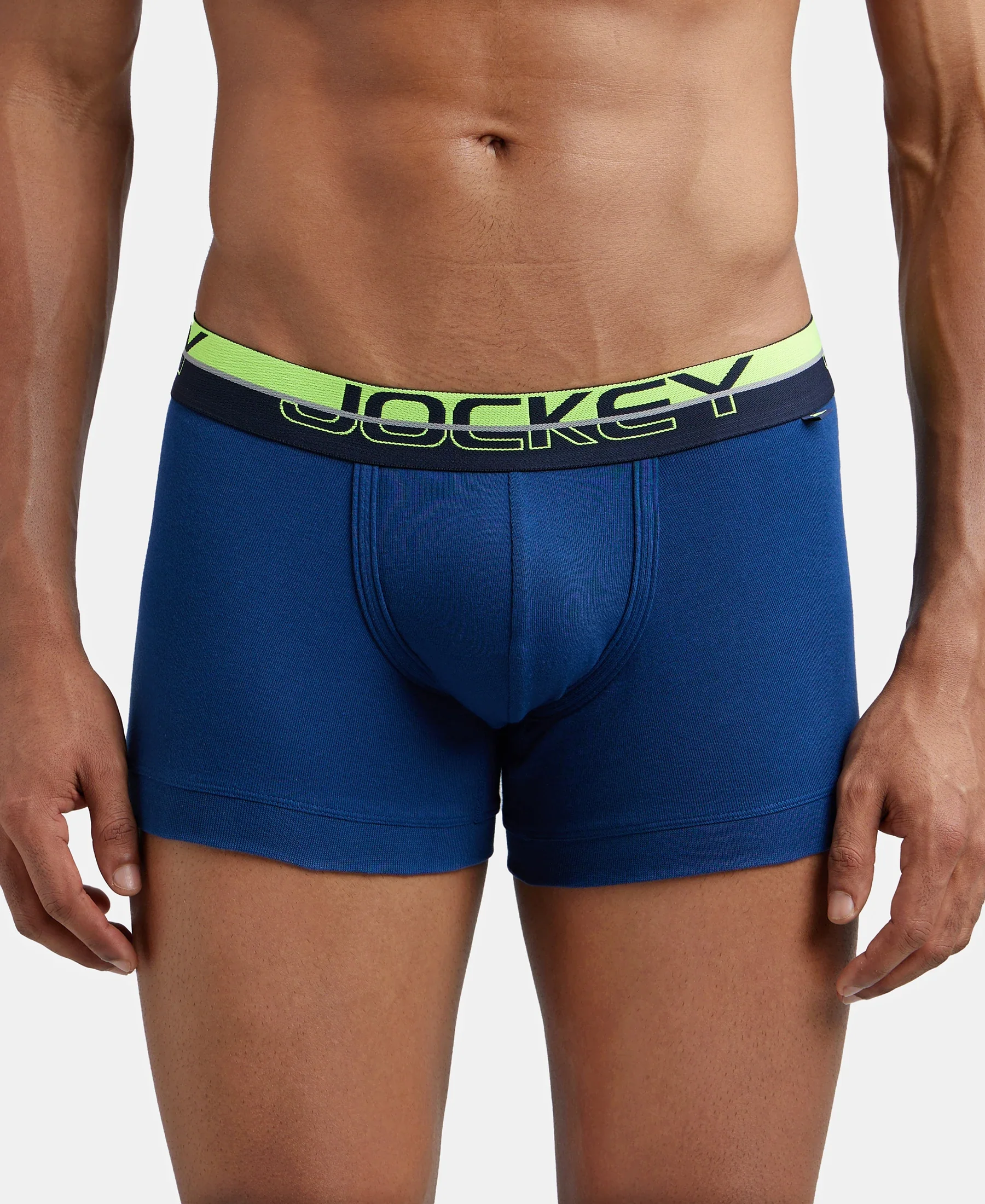 Super Combed Cotton Rib Solid Trunk with Ultrasoft Waistband - Estate Blue