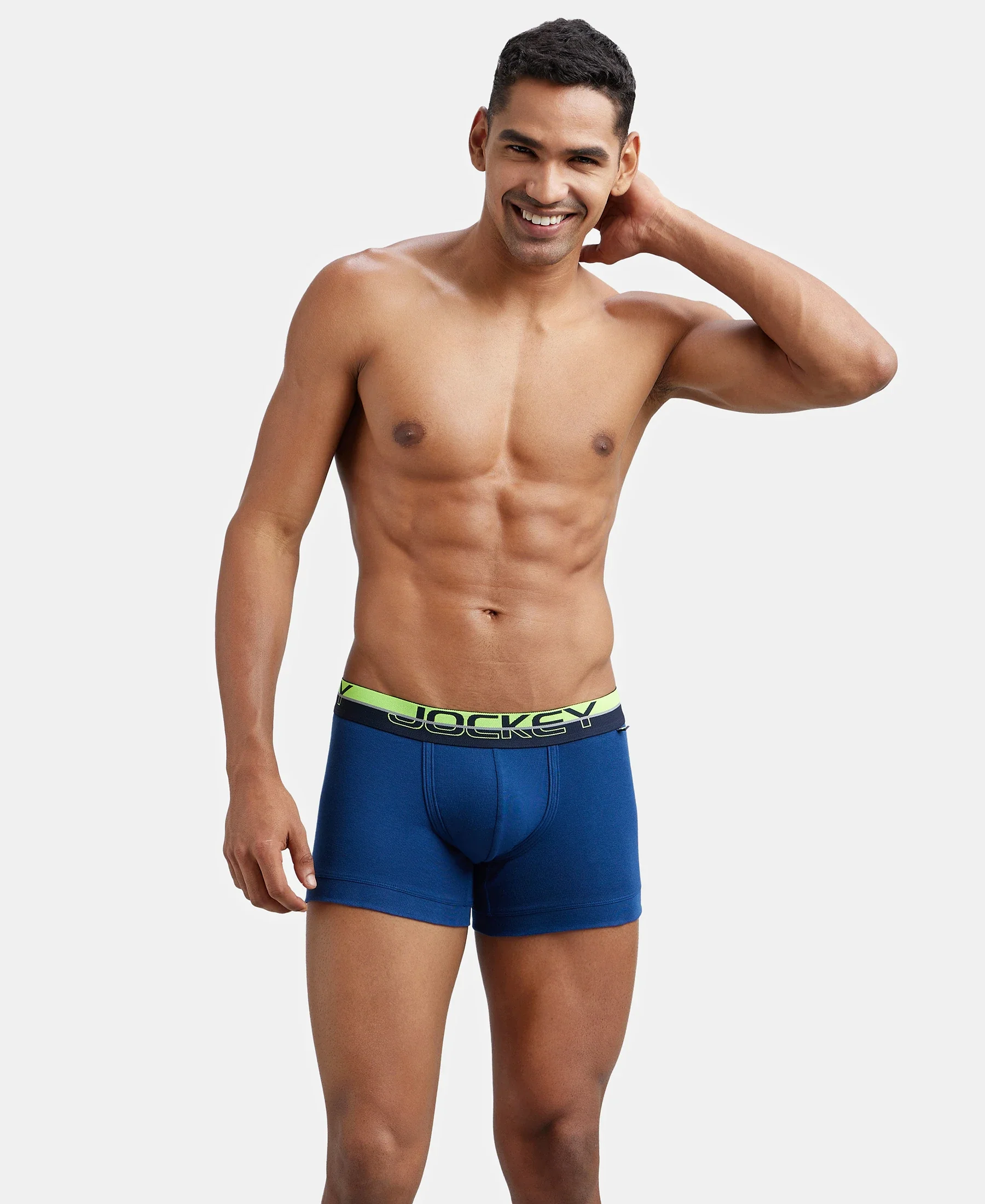 Super Combed Cotton Rib Solid Trunk with Ultrasoft Waistband - Estate Blue - Image 5