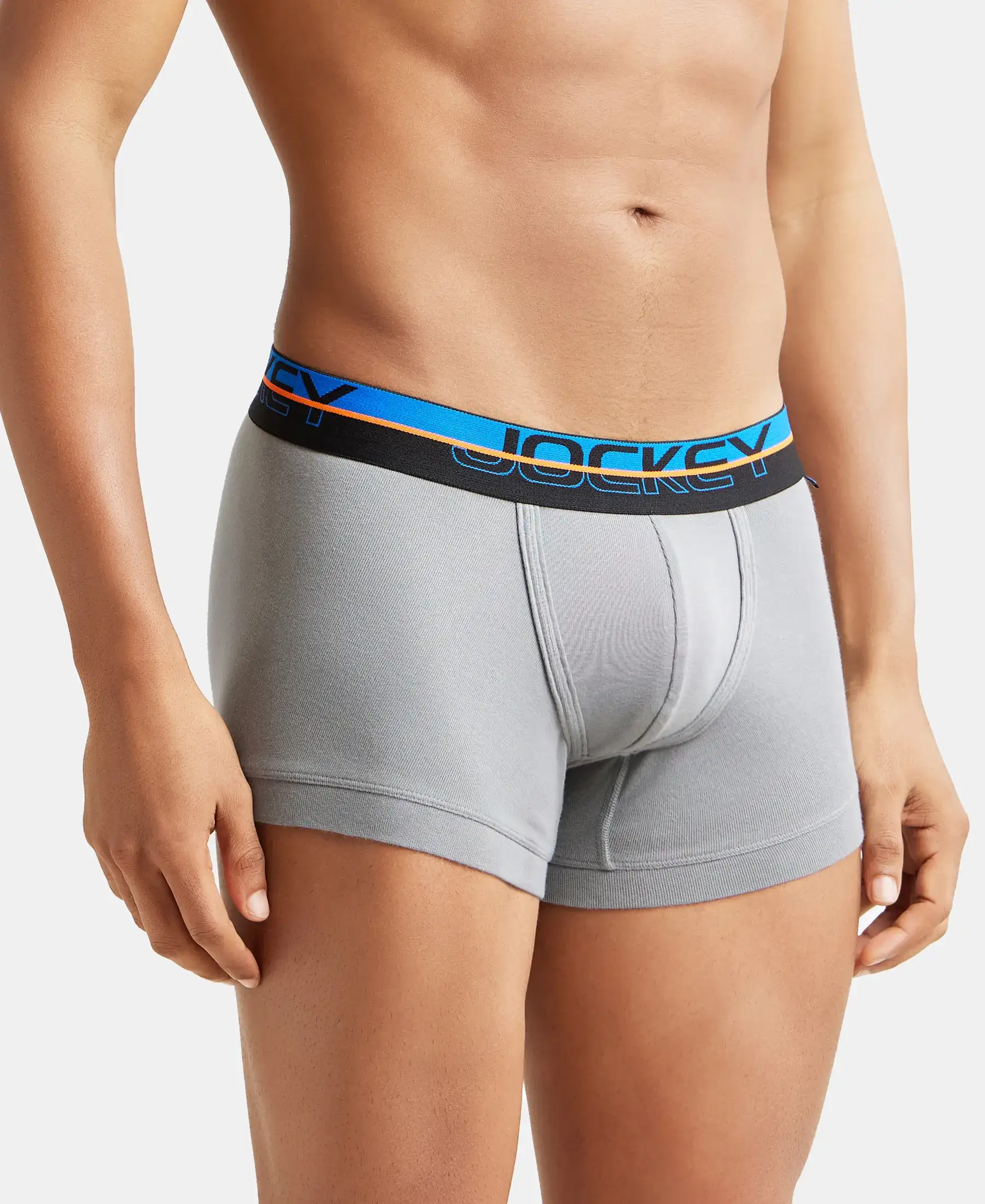 Super Combed Cotton Rib Solid Trunk with Ultrasoft Waistband - Monument (Pack of 2) - Image 2
