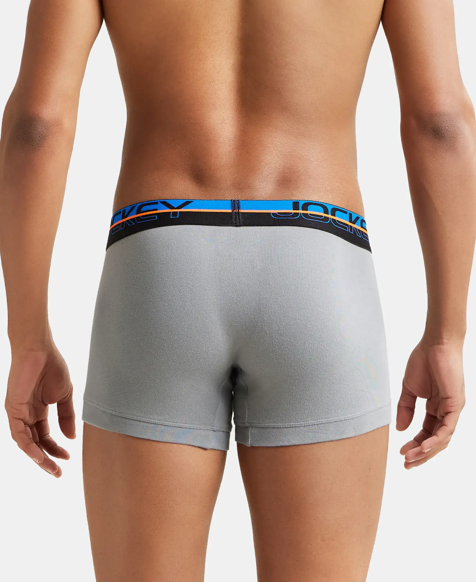 Super Combed Cotton Rib Solid Trunk with Ultrasoft Waistband - Monument (Pack of 2) - Image 3