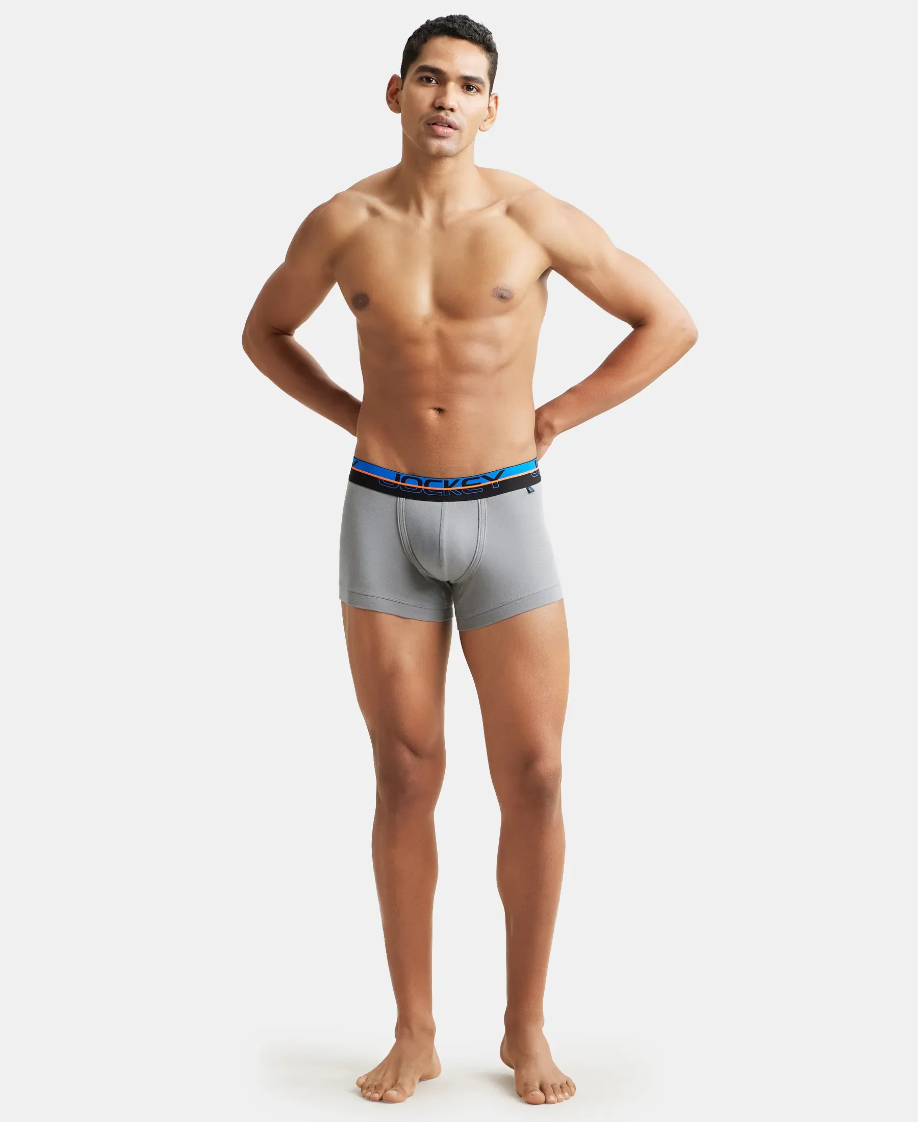 Super Combed Cotton Rib Solid Trunk with Ultrasoft Waistband - Monument (Pack of 2) - Image 4
