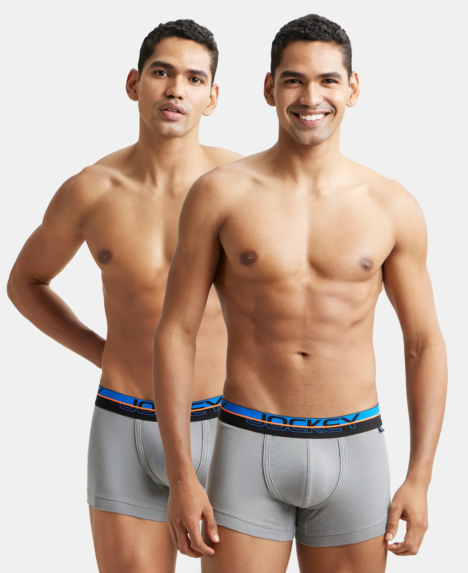 Super Combed Cotton Rib Solid Trunk with Ultrasoft Waistband - Monument (Pack of 2) - Image 5