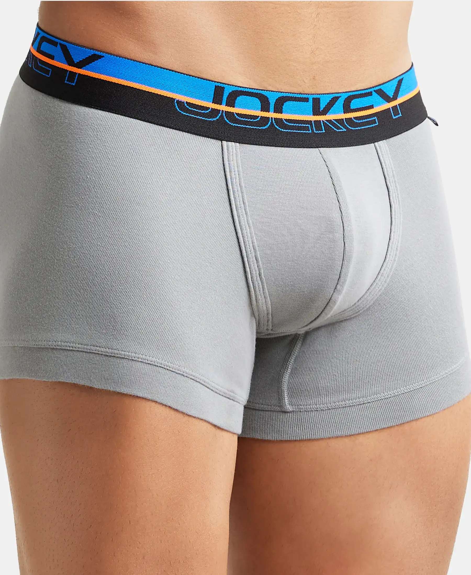 Super Combed Cotton Rib Solid Trunk with Ultrasoft Waistband - Monument (Pack of 2) - Image 6